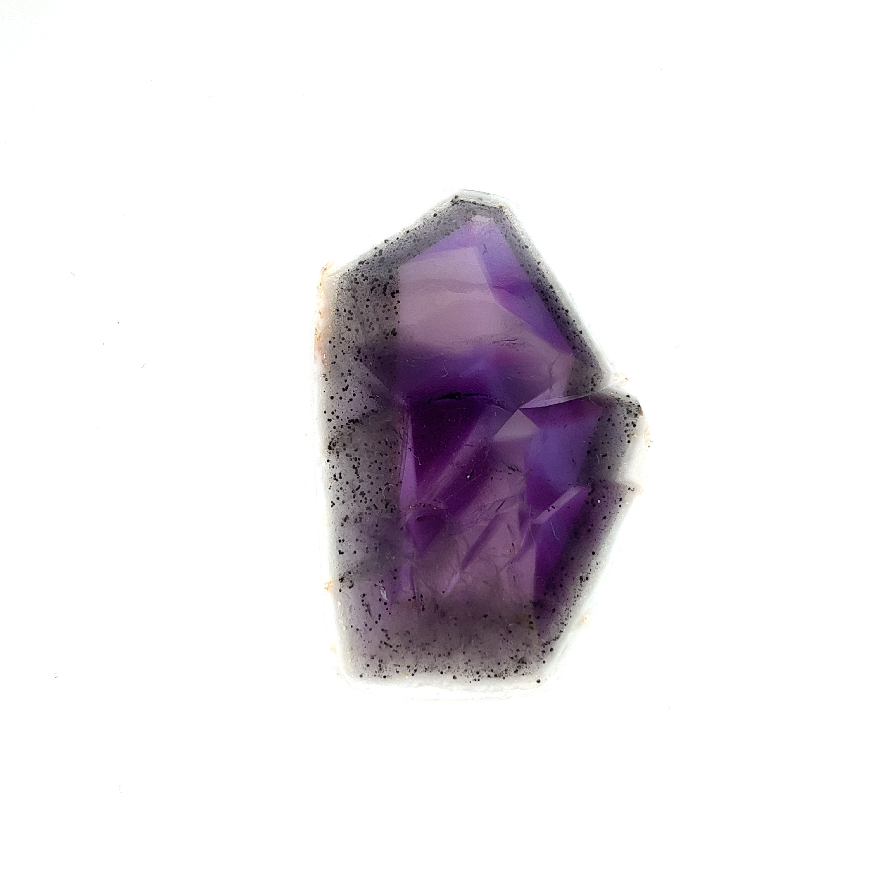 Trapiche Amethyst; Natural Untreated India Amethyst Slice, 21grams - Mark Oliver Gems