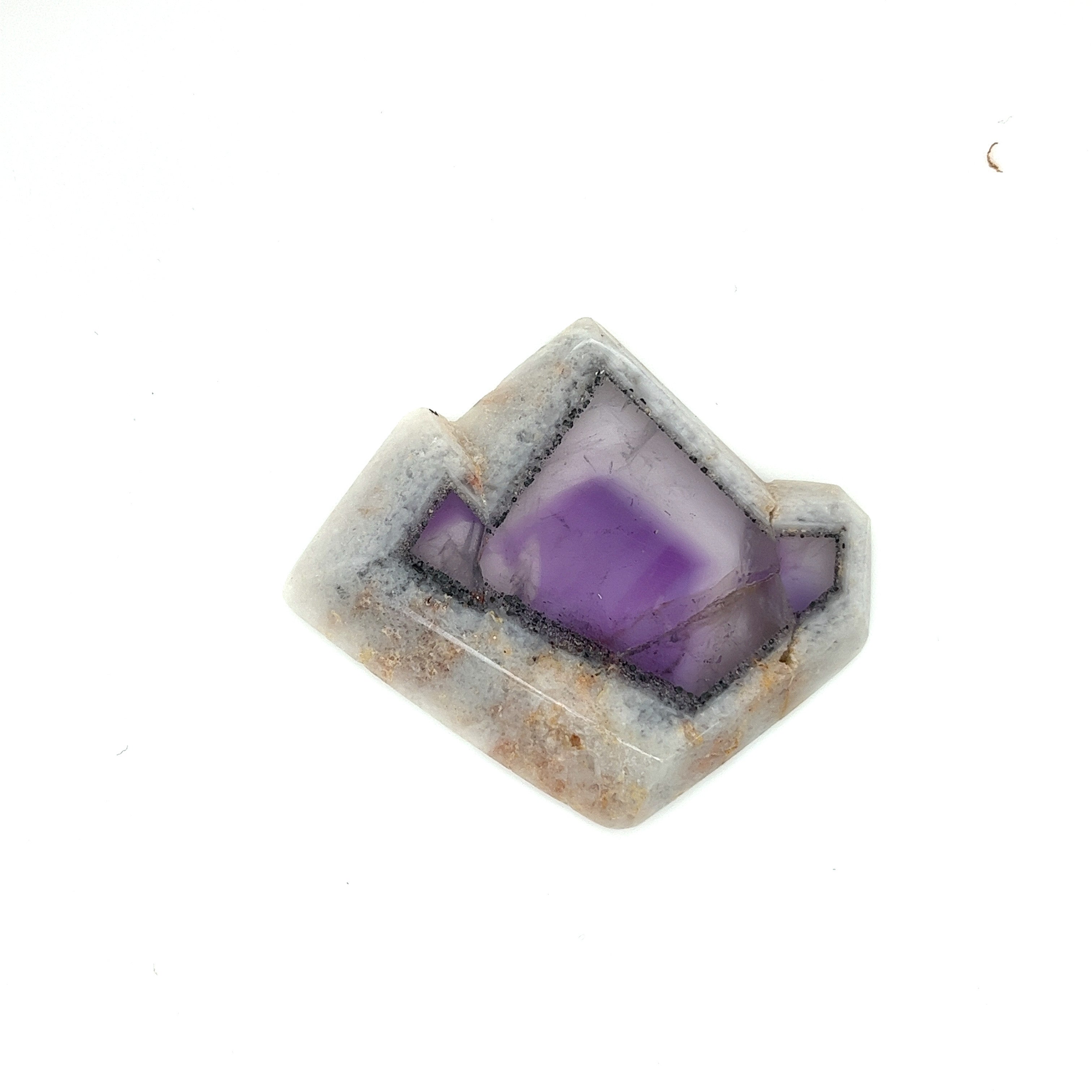 Trapiche Amethyst; Natural Untreated India Amethyst Slice, 16 grams - Mark Oliver Gems
