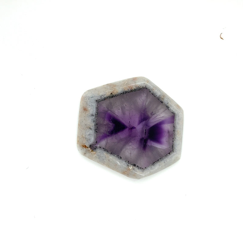 Trapiche Amethyst; Natural Untreated India Amethyst Slice, 18 grams