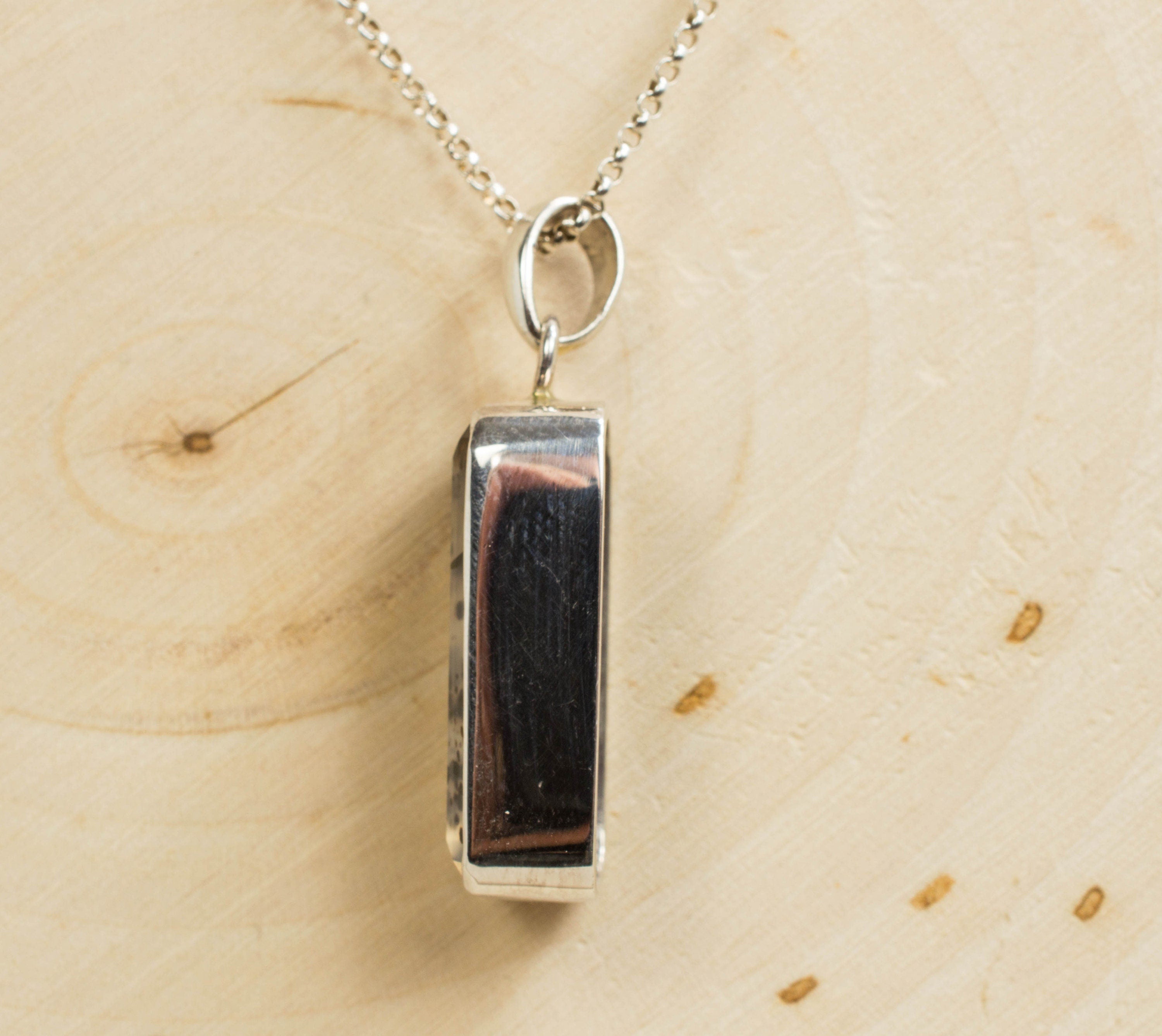 Montana Moss Agate Sterling Silver Pendant, Genuine Untreated Agate; Agate Pendant - Mark Oliver Gems