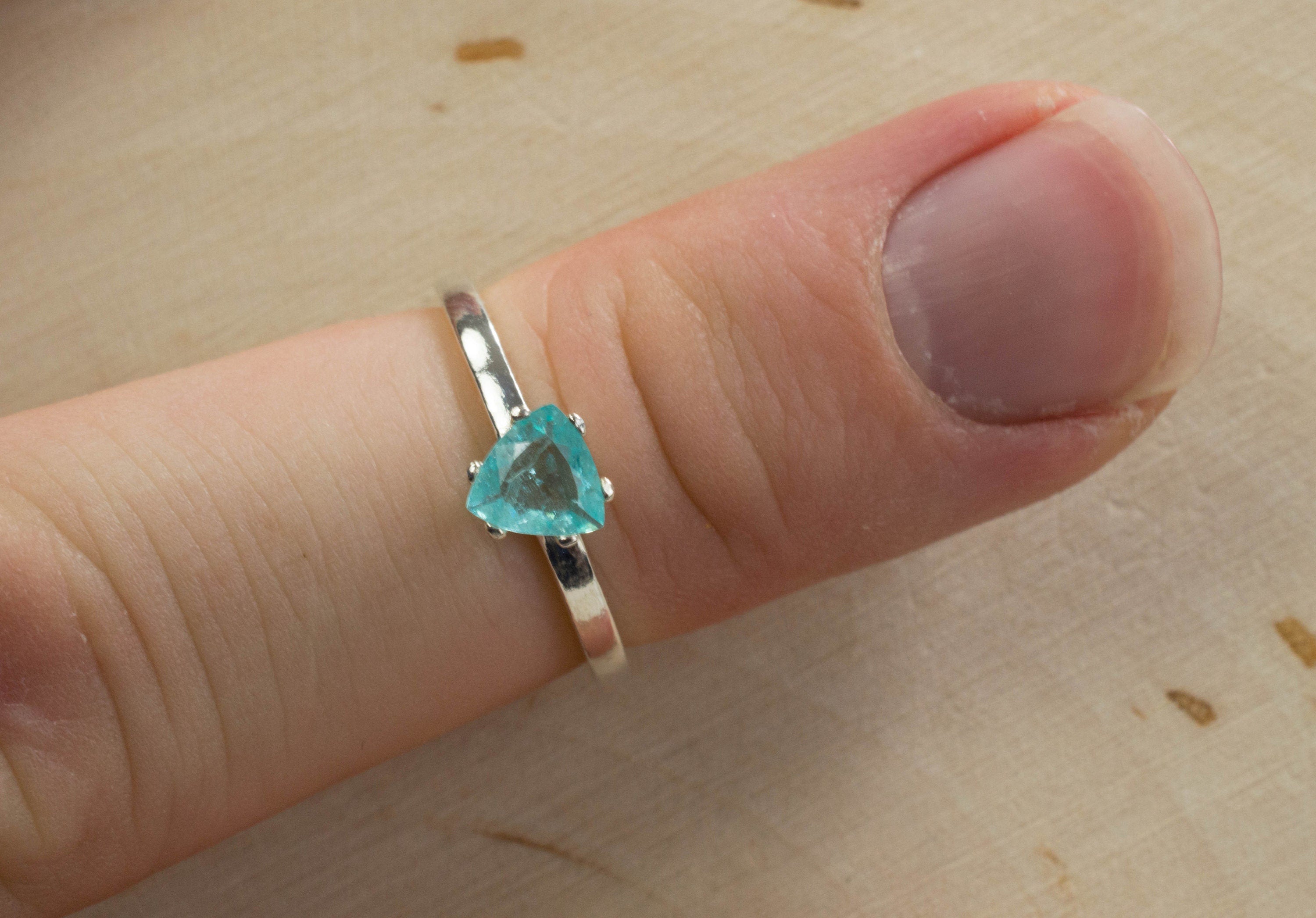 Paraiba Tourmaline Ring; Genuine Untreated Brazilian Tourmaline - Mark Oliver Gems