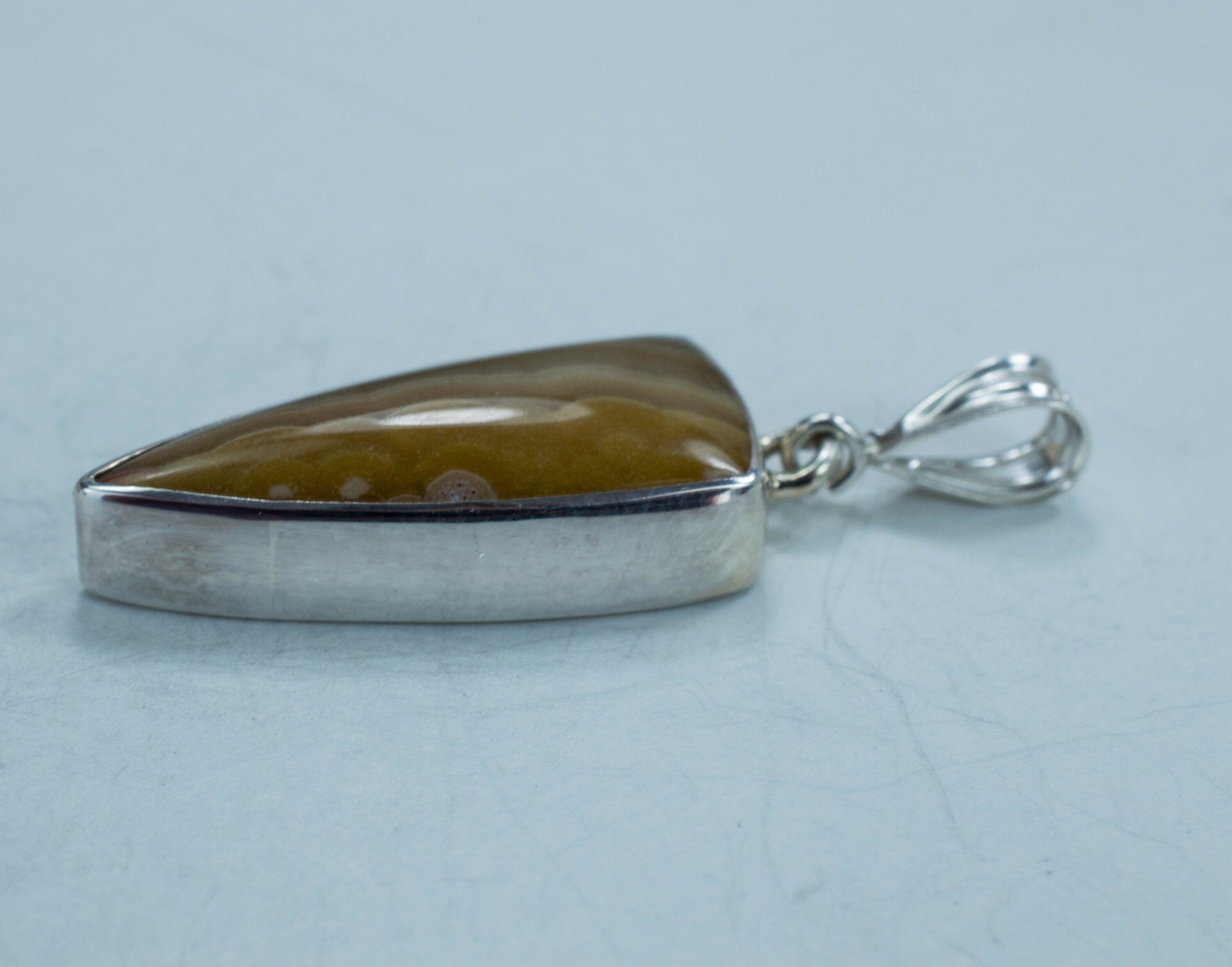 Laguna Agate Sterling Silver Pendant, Genuine Untreated Mexican Agate - Mark Oliver Gems