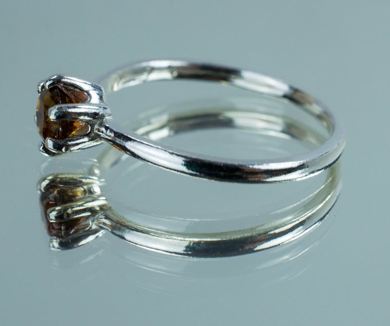 Sunset Tourmaline Sterling Silver Ring; Genuine Untreated Tourmaline