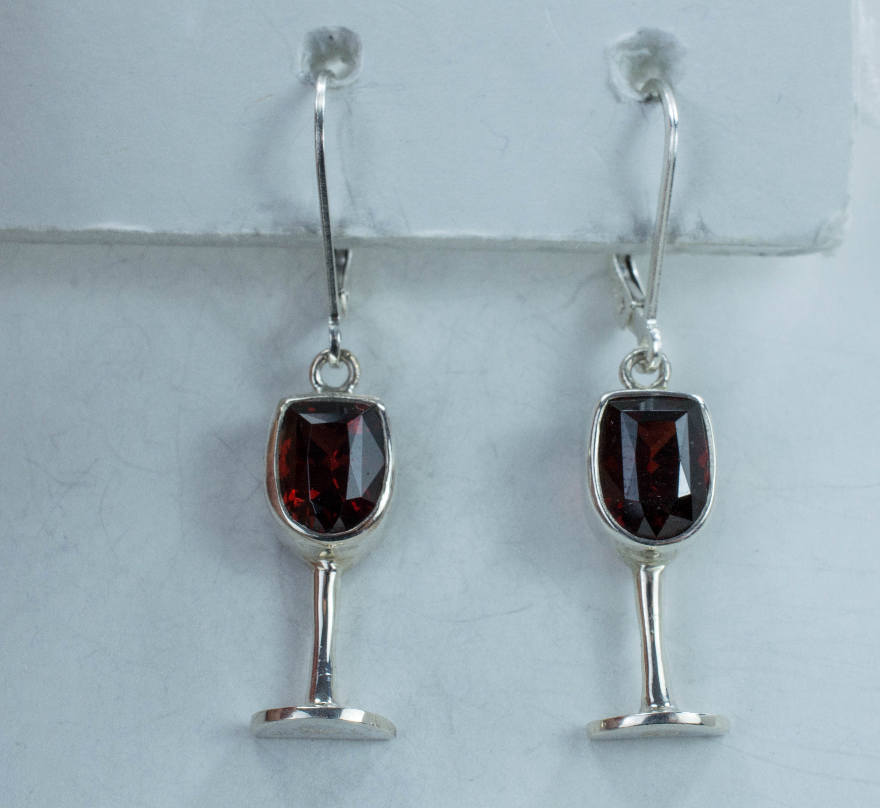 Mozambique Garnet Sterling Silver Earrings; Genuine Untreated Pyrope Garnet; Garnet Earrings; Wine Jewelry - Mark Oliver Gems