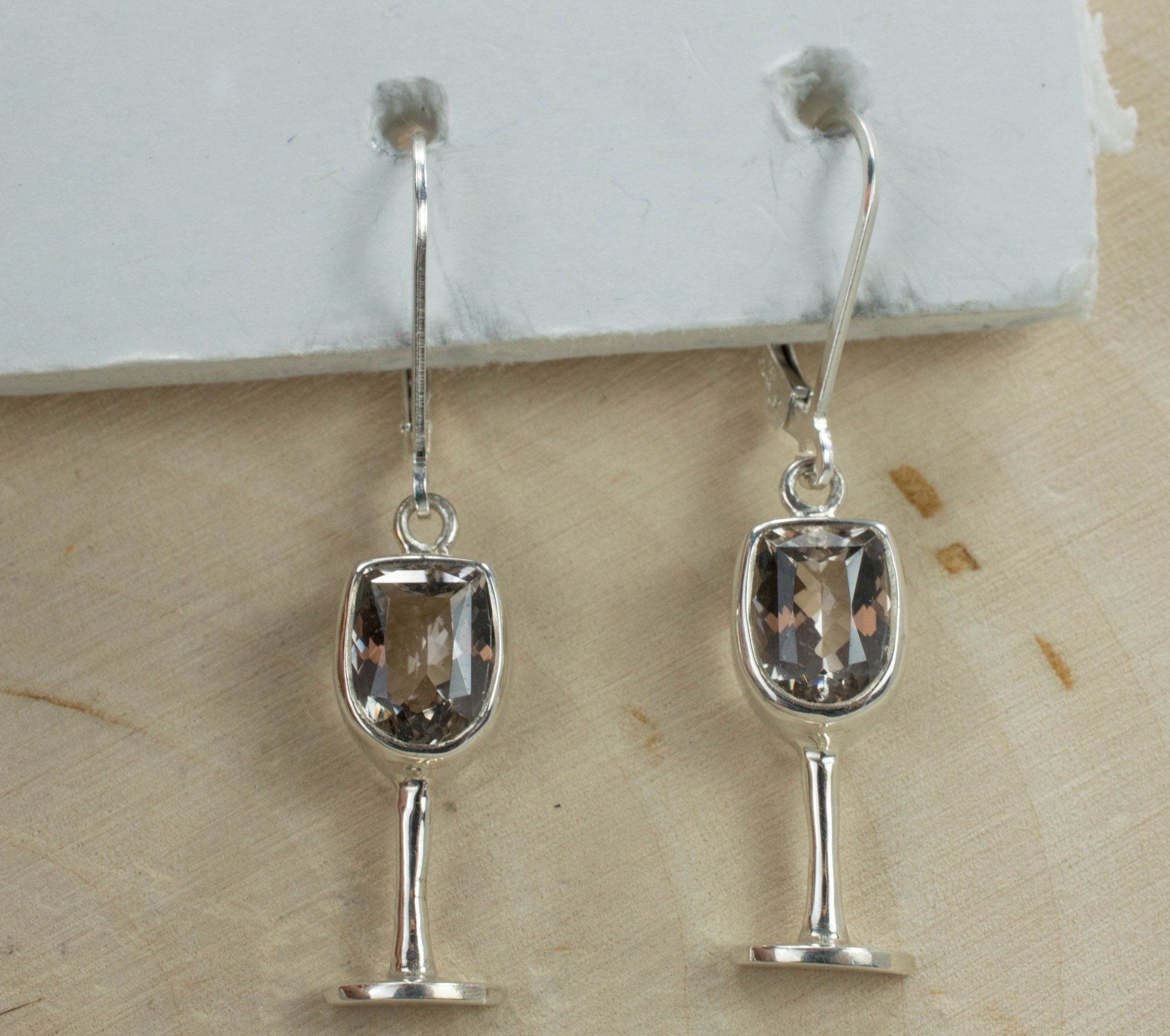 Tanzanian Quartz Sterling Silver Earrings; Genuine Untreated Mondo Quartz; Quartz Earrings; Wine Jewelry - Mark Oliver Gems