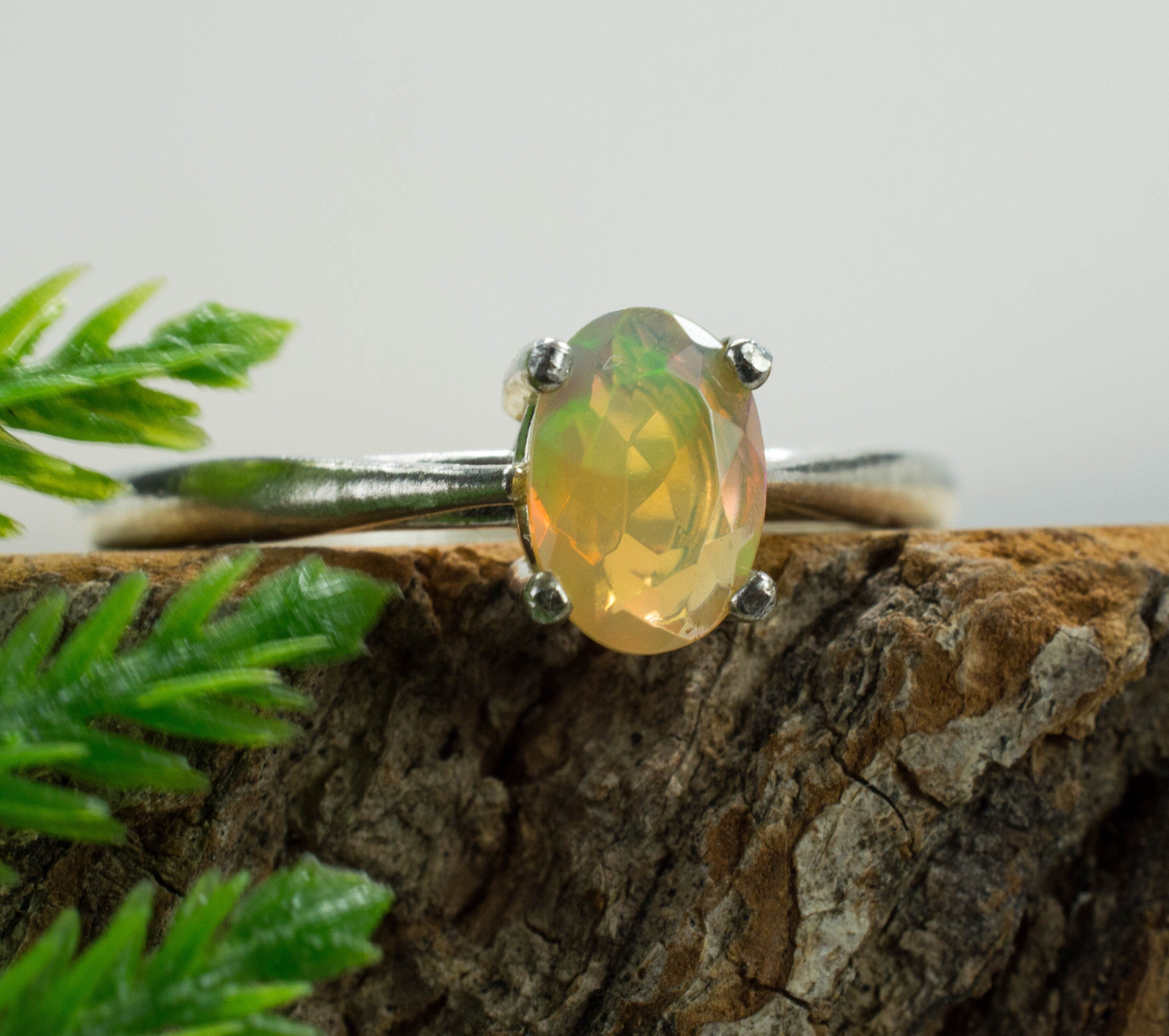 Ethiopian Opal Ring, Genuine Untreated Welo Opal; Opal Ring - Mark Oliver Gems