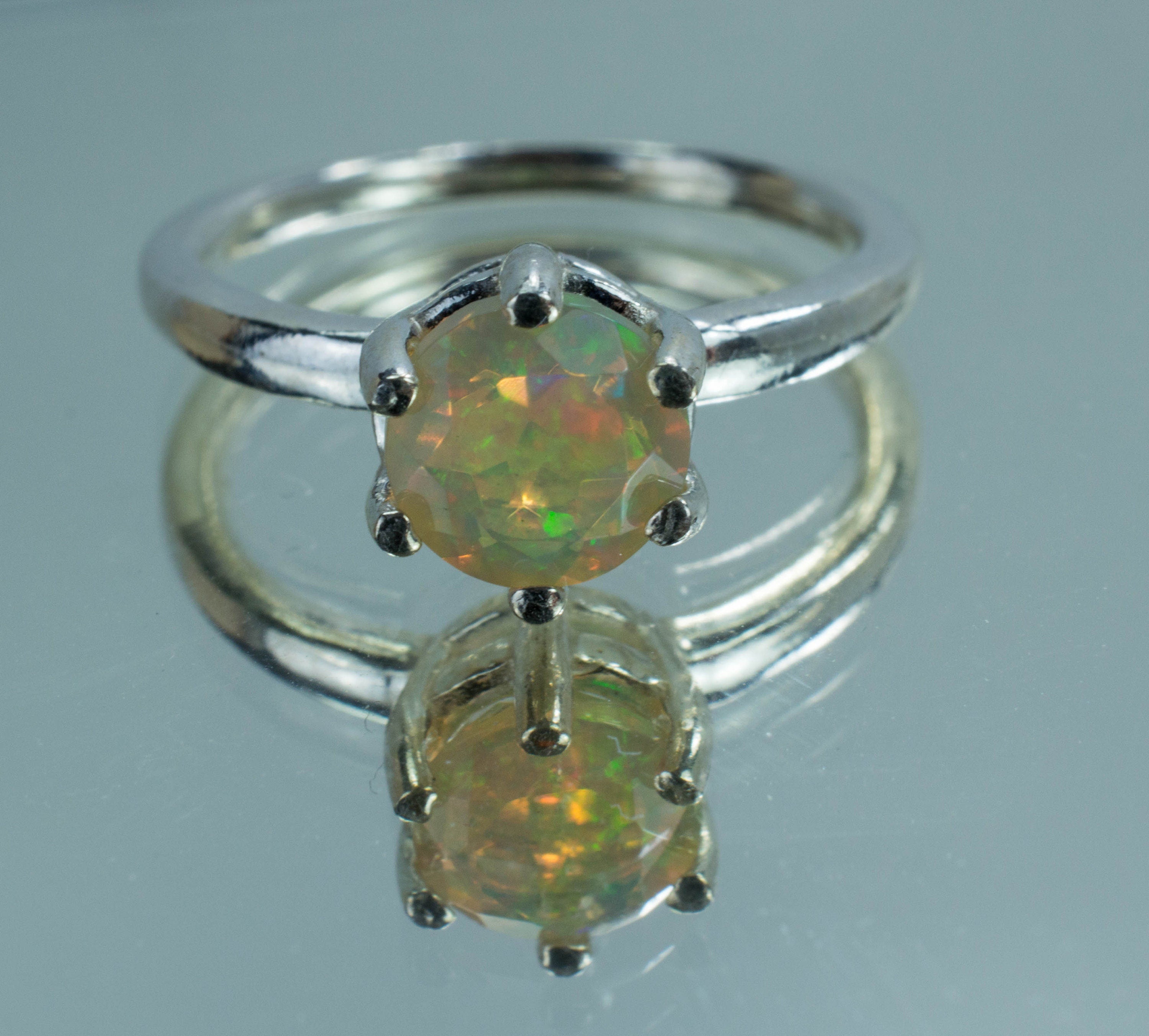 Ethiopian Opal Ring, Genuine Untreated Welo Opal; 1.005cts - Mark Oliver Gems