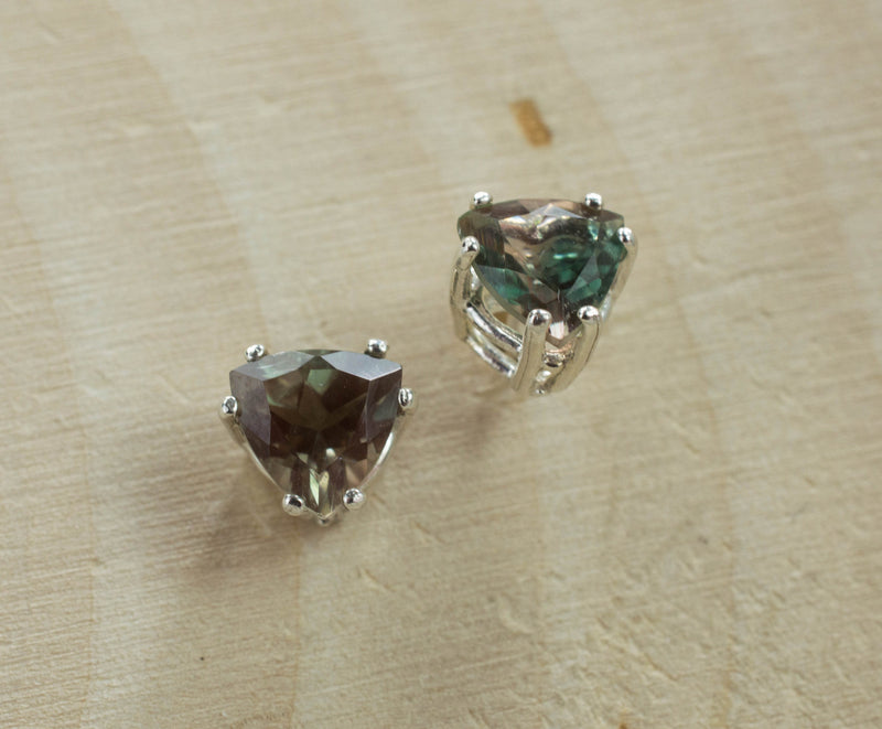 Green Oregon Sunstone Sterling Silver Earrings; Natural Untreated Sunstone; Sunstone Earrings