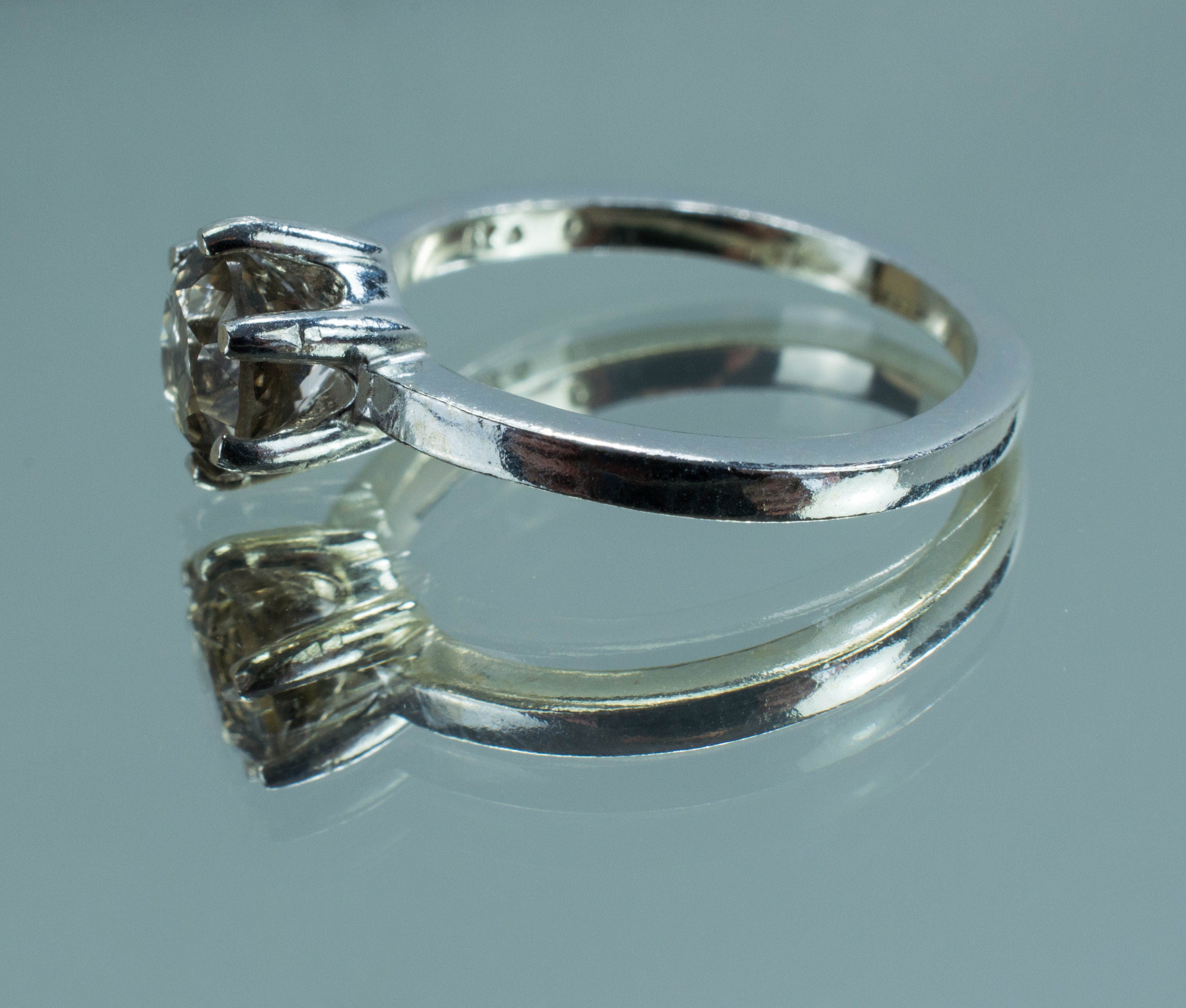 Smoky Quartz Sterling Silver Ring, Genuine Untreated USA Quartz; Smoky Quartz Ring; Smokey Quartz Ring - Mark Oliver Gems