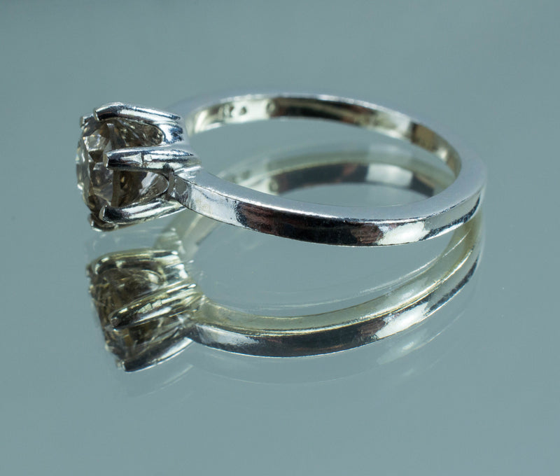 Smoky Quartz Sterling Silver Ring, Genuine Untreated USA Quartz; Smoky Quartz Ring; Smokey Quartz Ring