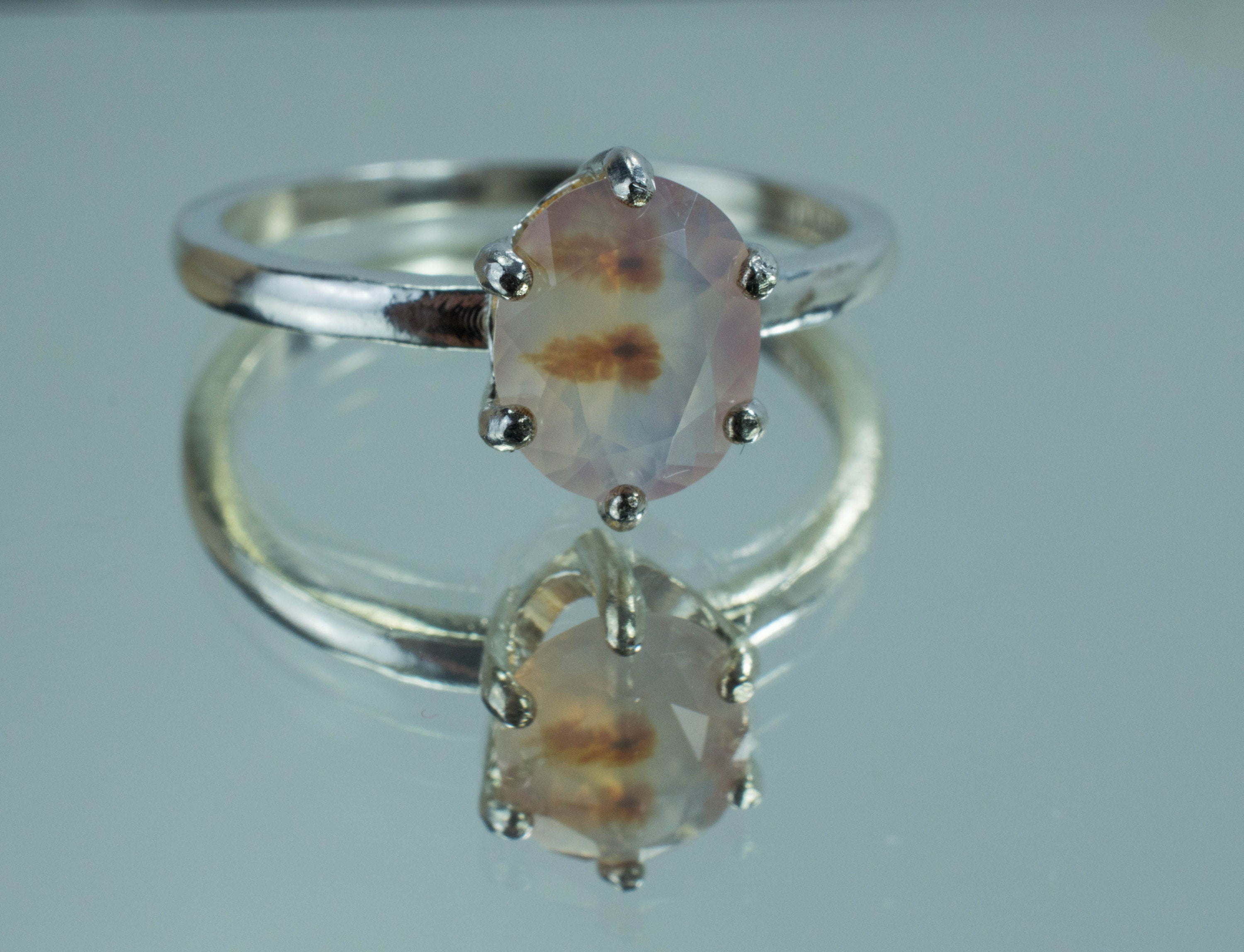 Montana Moss Agate Sterling Silver Ring; Genuine Untreated Agate; Moss Agate Ring - Mark Oliver Gems