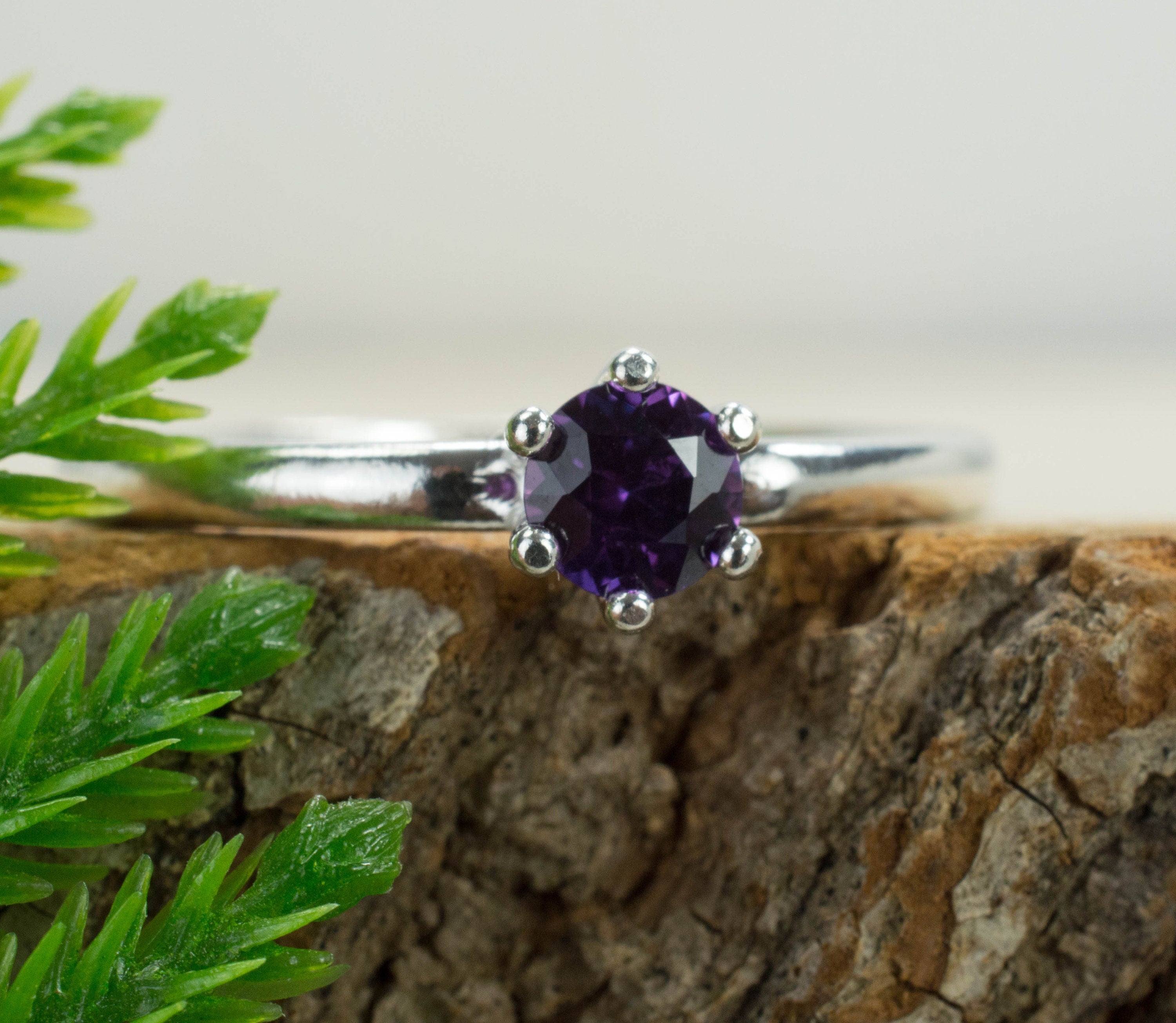 Purple Sapphire Ring, Genuine Untreated Sri Lanka Sapphire - Mark Oliver Gems