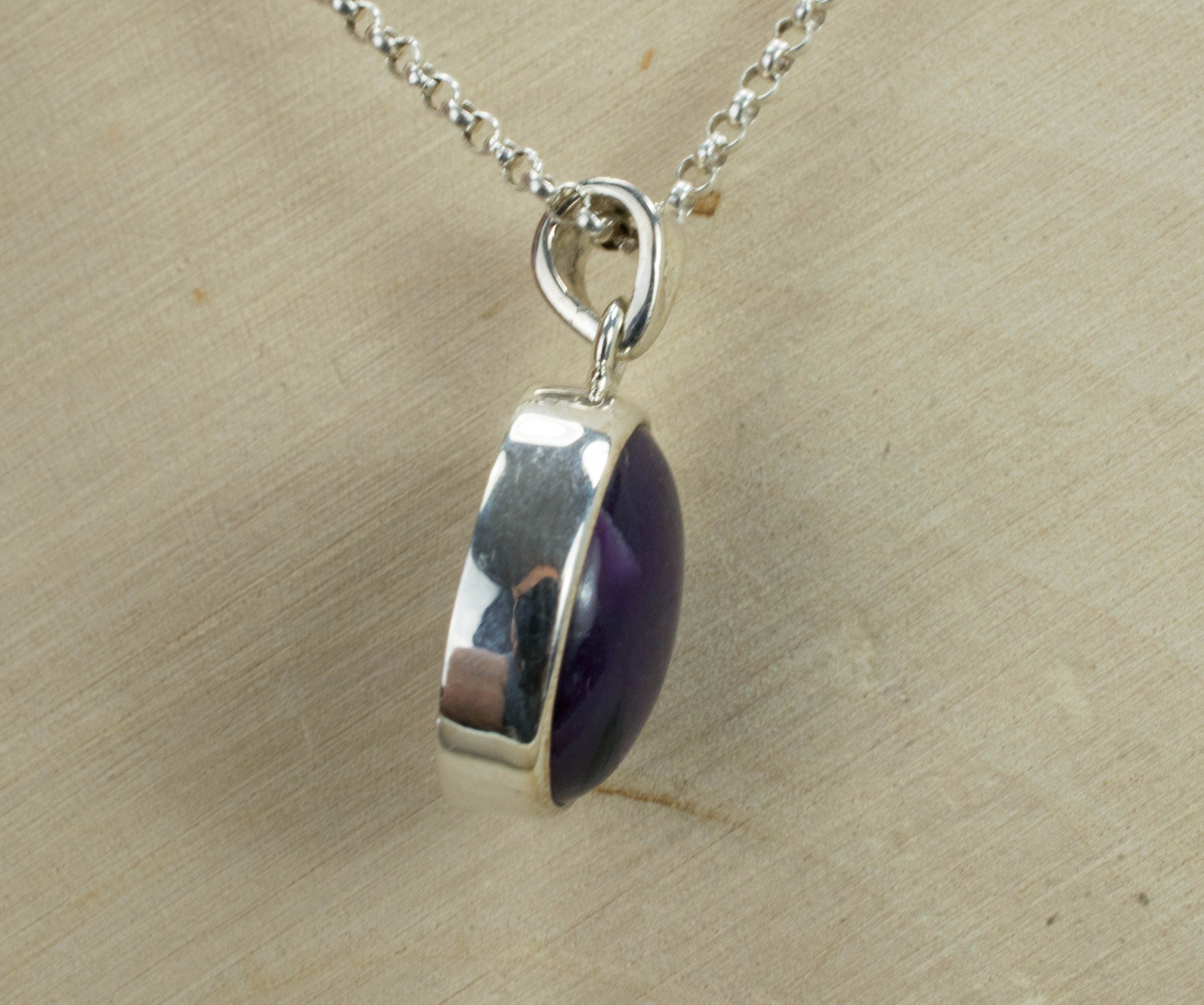 Sugilite Sterling Silver Pendant; Genuine Untreated South African Sugilite; 13.110cts - Mark Oliver Gems