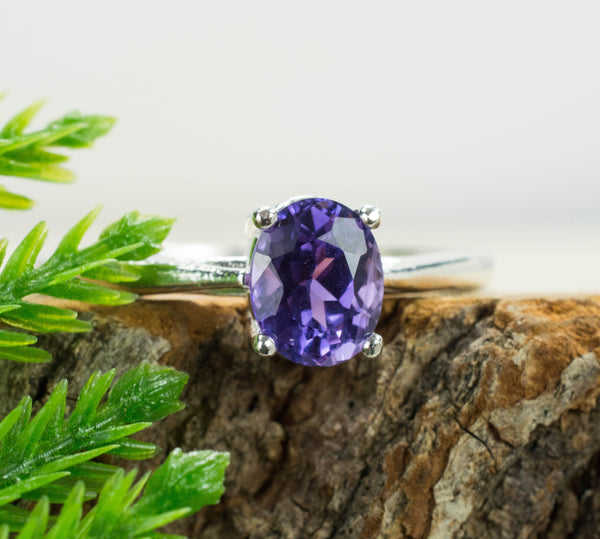 Purple Sapphire Ring, Genuine Untreated Sri Lanka Sapphire; Sapphire Ring