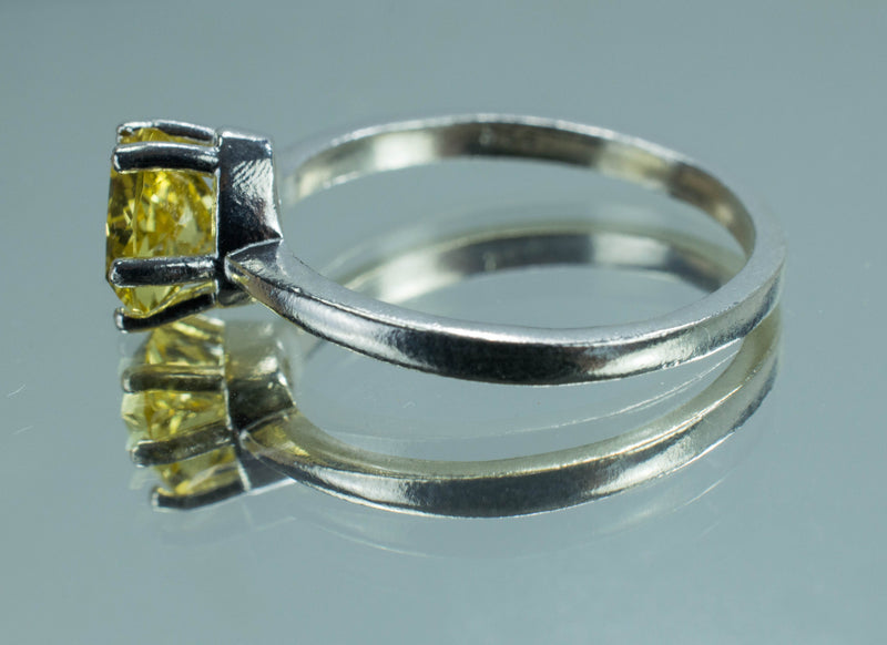 Yellow Danburite Sterling Silver Ring; Genuine Untreated Mexico Danburite; Danburite Ring