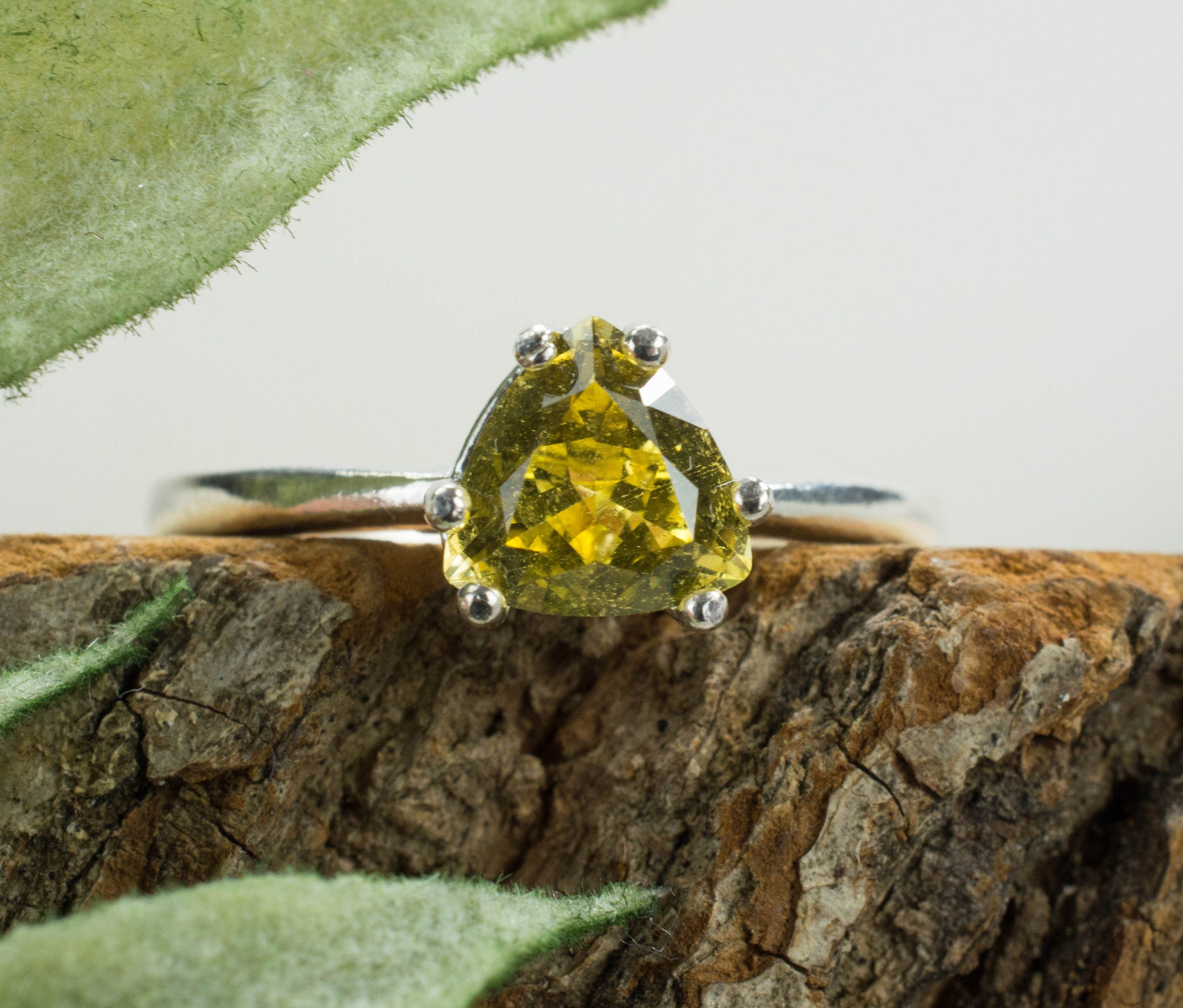 Yellow Danburite Sterling Silver Ring; Genuine Untreated Mexico Danburite; Danburite Ring - Mark Oliver Gems