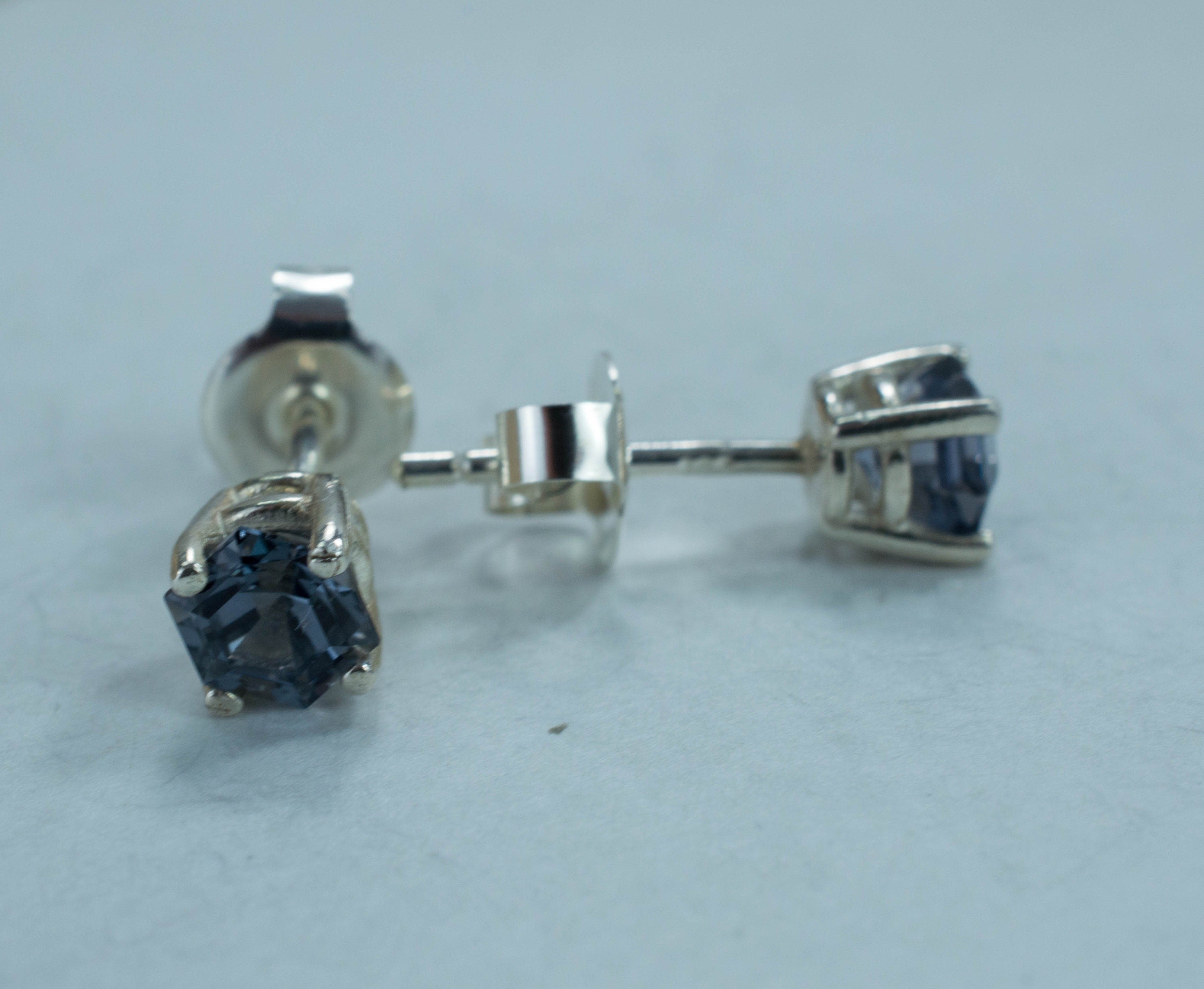 Gray Spinel Earrings; Genuine Untreated Mozambique Spinel; 1.035cts - Mark Oliver Gems