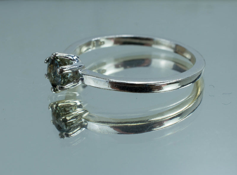 Montana Sapphire Ring, Genuine Untreated USA Sapphire; Blue Sapphire Ring