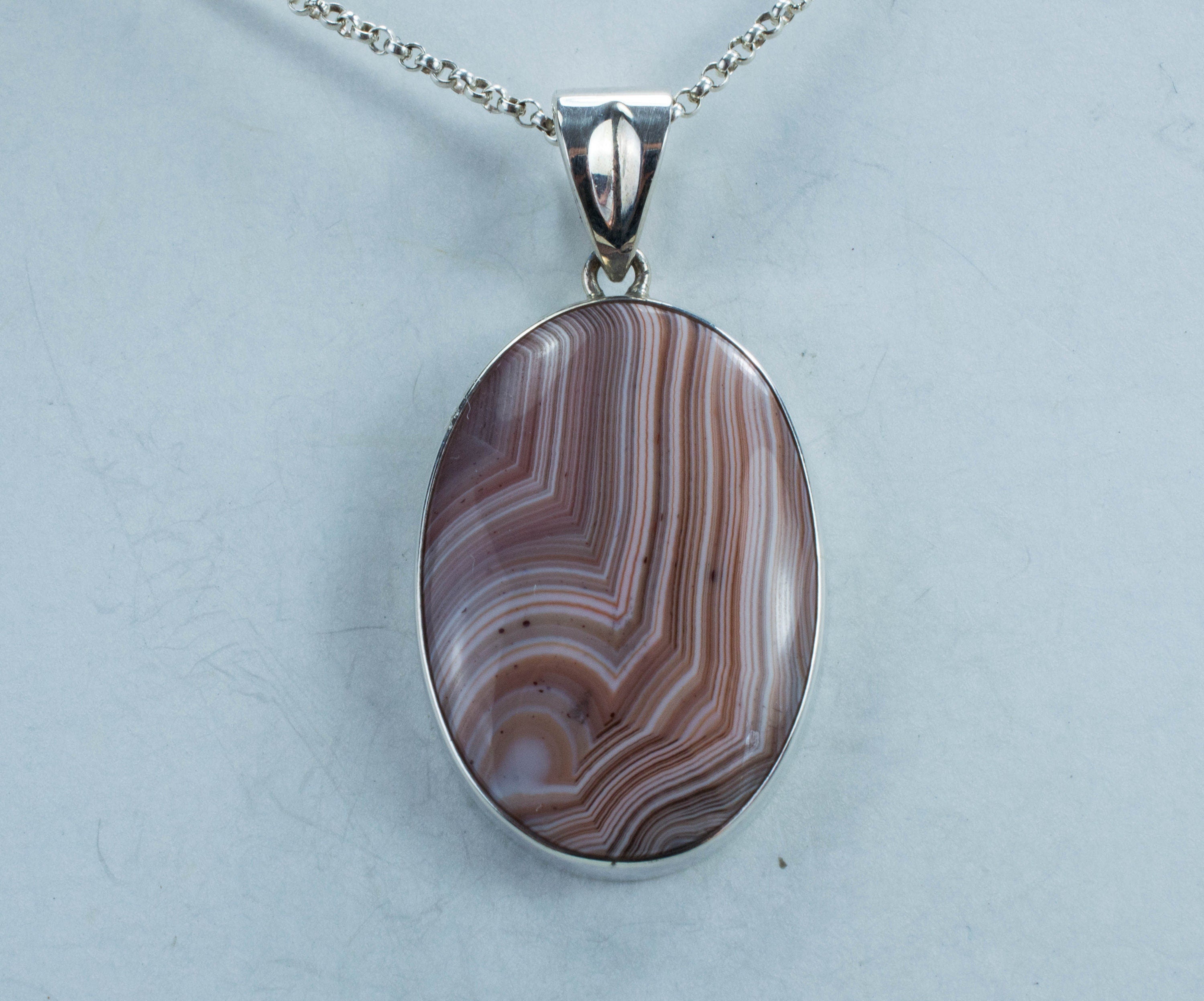 Agate Pendant, Natural Untreated Australian Agate - Mark Oliver Gems