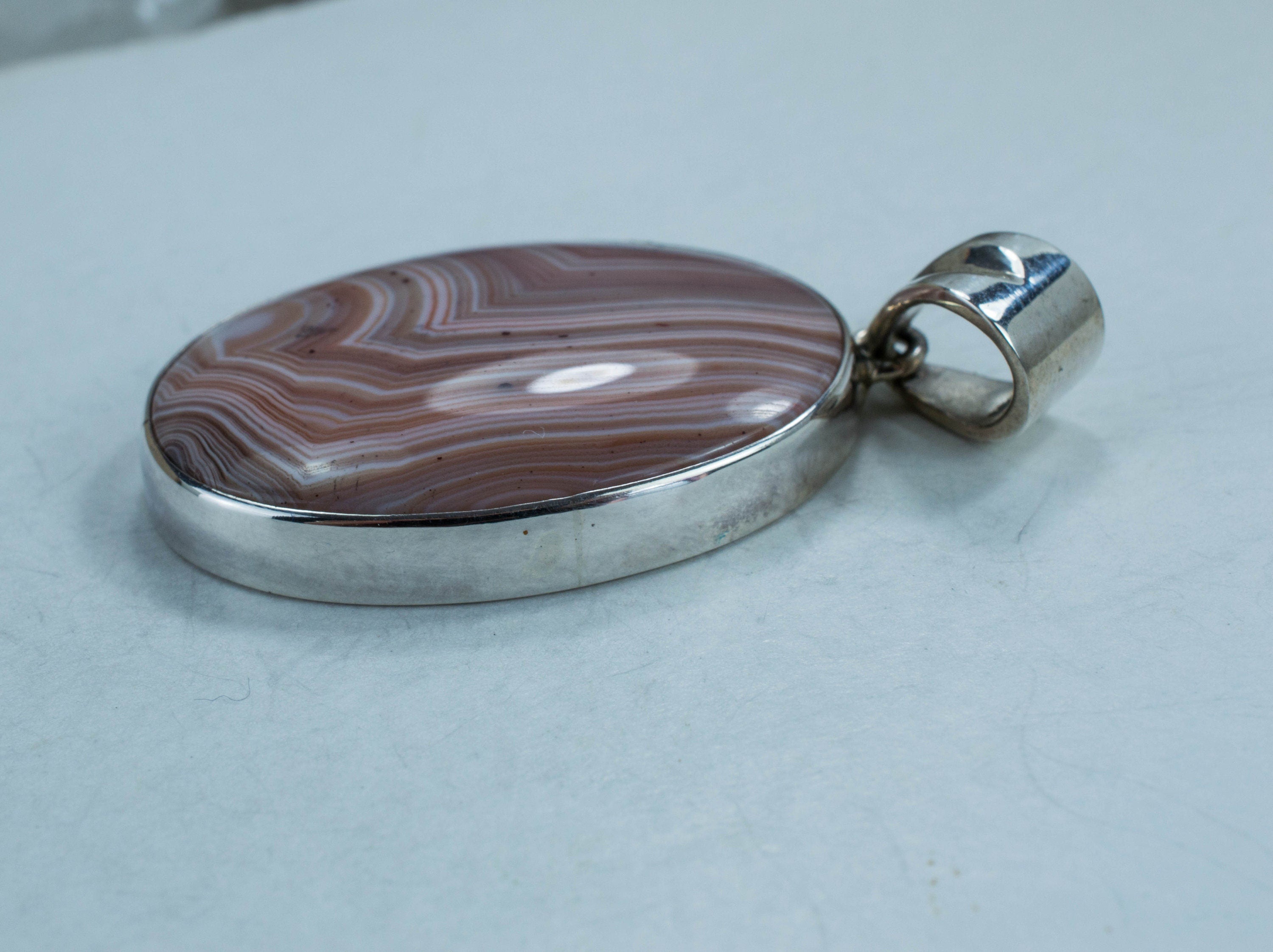 Agate Pendant, Natural Untreated Australian Agate - Mark Oliver Gems