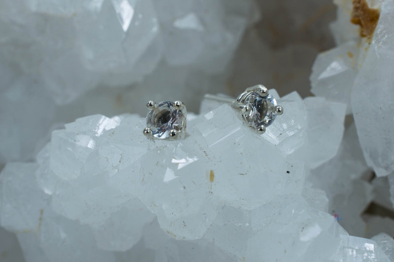 Hyalite Opal Sterling Silver Earrings, Genuine Untreated Mexican Opals
