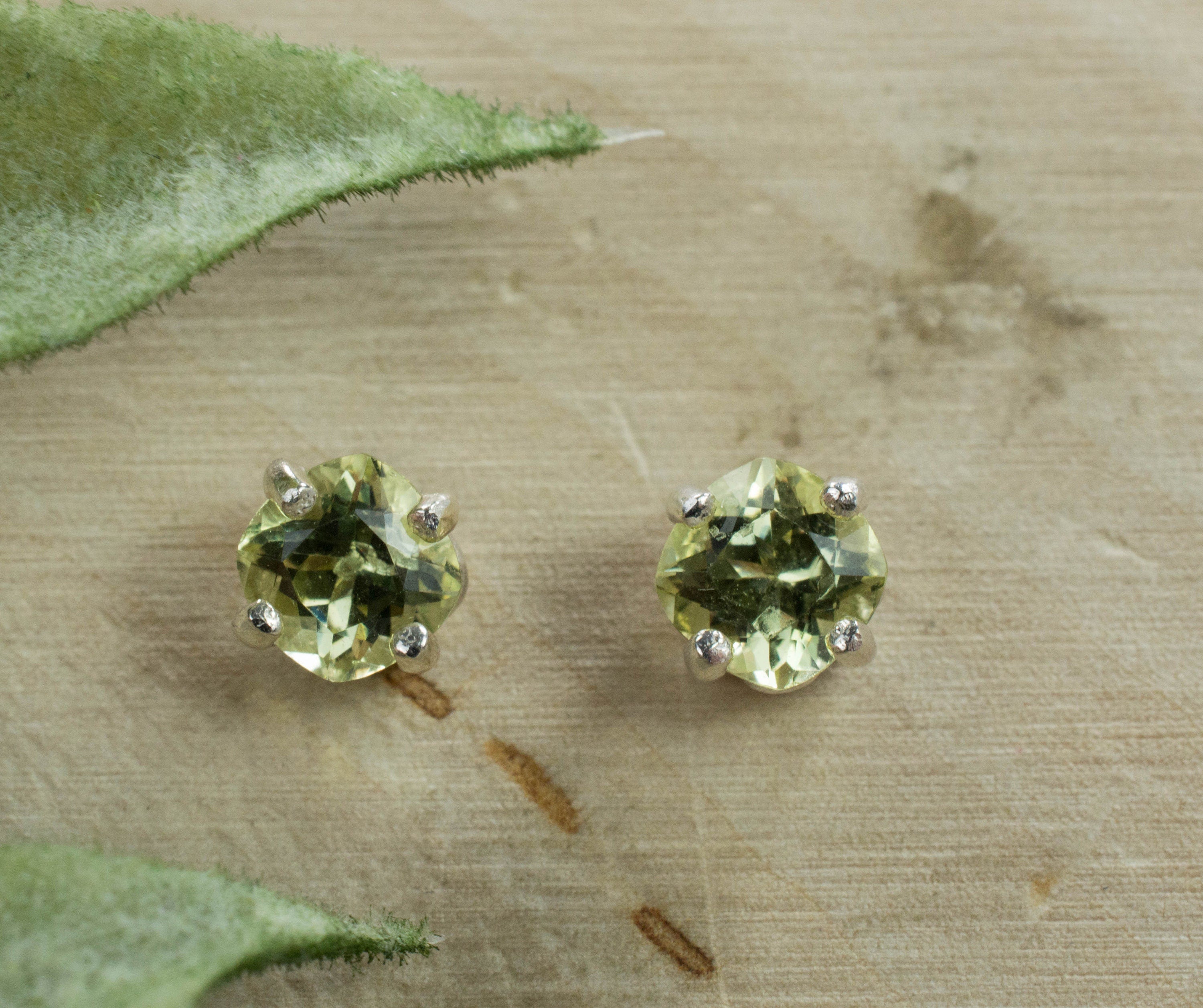 Yellow Apatite Earrings; Genuine Untreated Mexican Apatite - Mark Oliver Gems