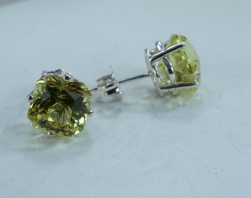 Yellow Apatite Earrings; Untreated Natural Mexico Apatite