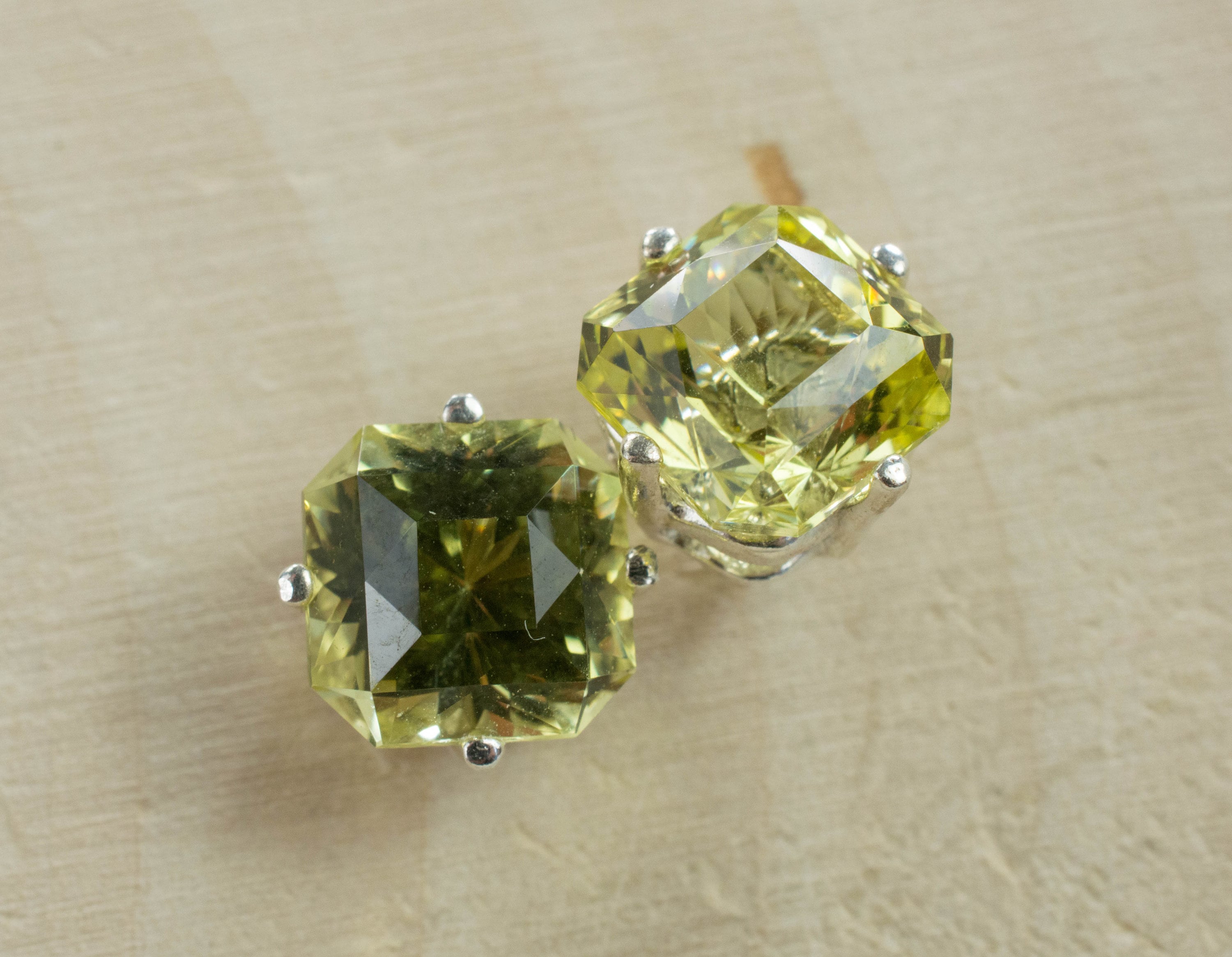 Yellow Apatite Earrings; Untreated Natural Mexico Apatite - Mark Oliver Gems