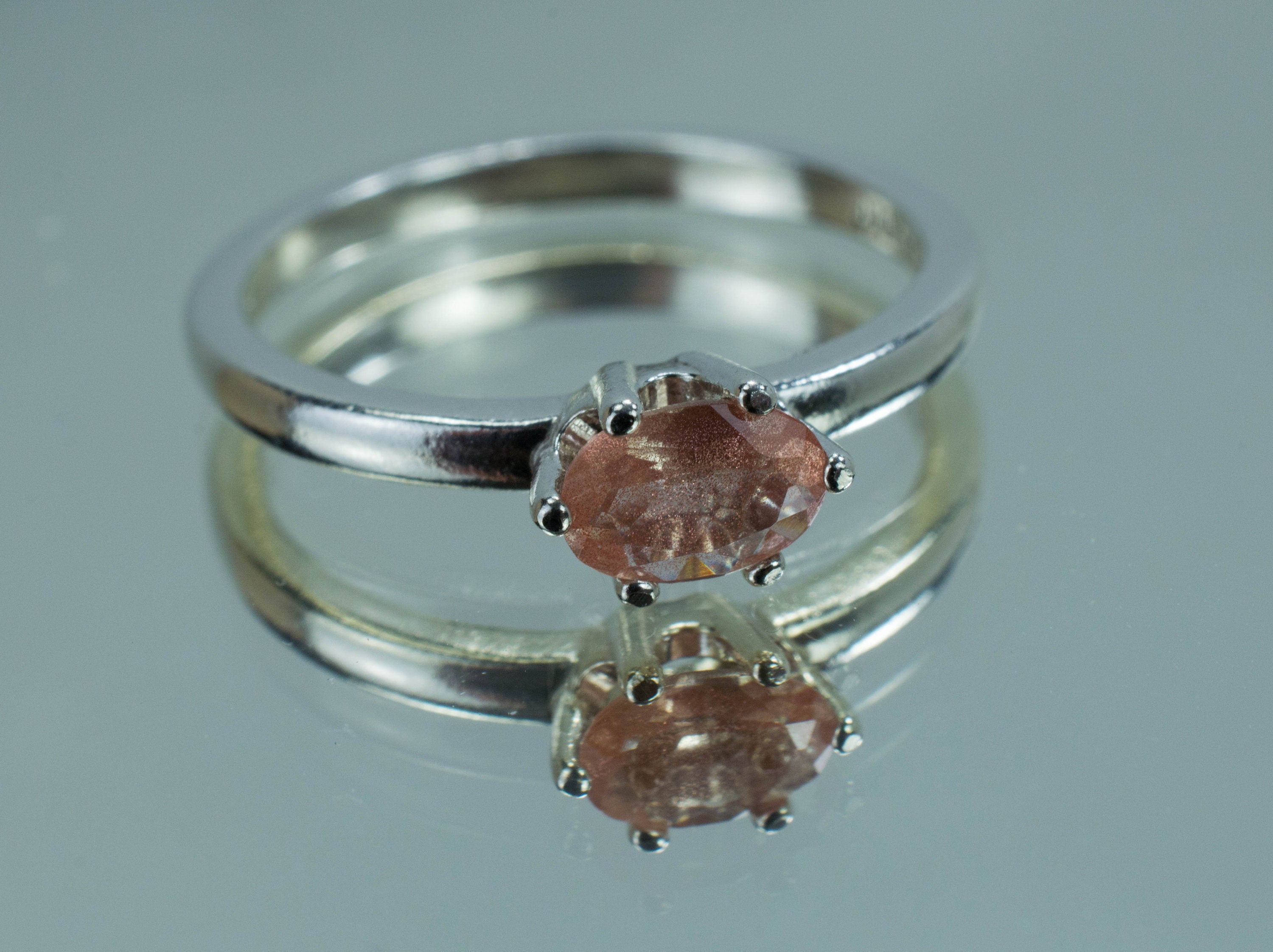 Oregon Sunstone Ring; Natural Untreated USA Sunstone - Mark Oliver Gems