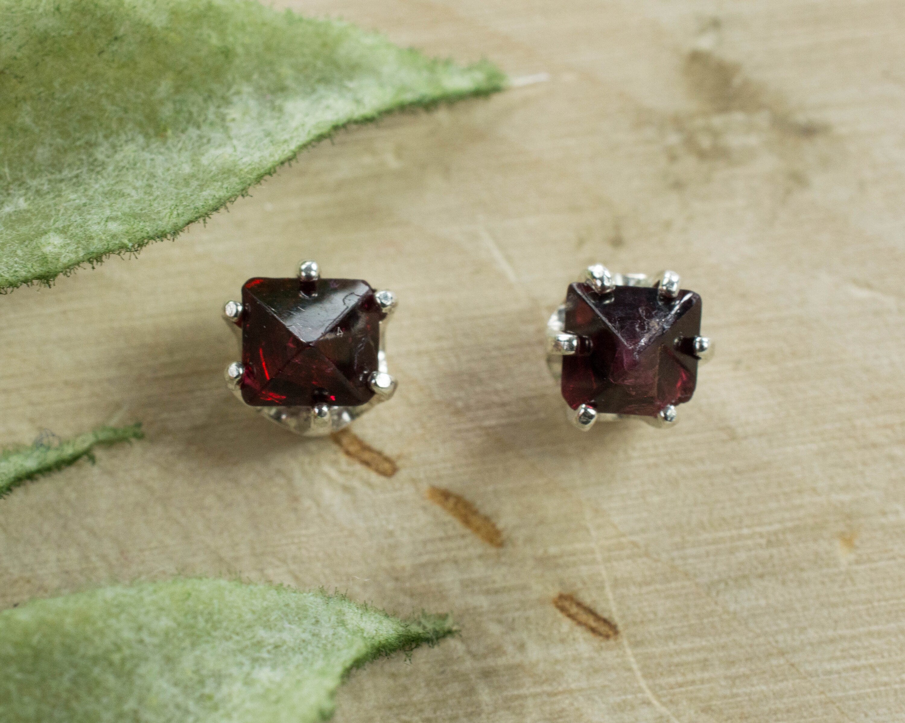 Red Spinel Earrings; Natural Untreated Burma Spinel - Mark Oliver Gems