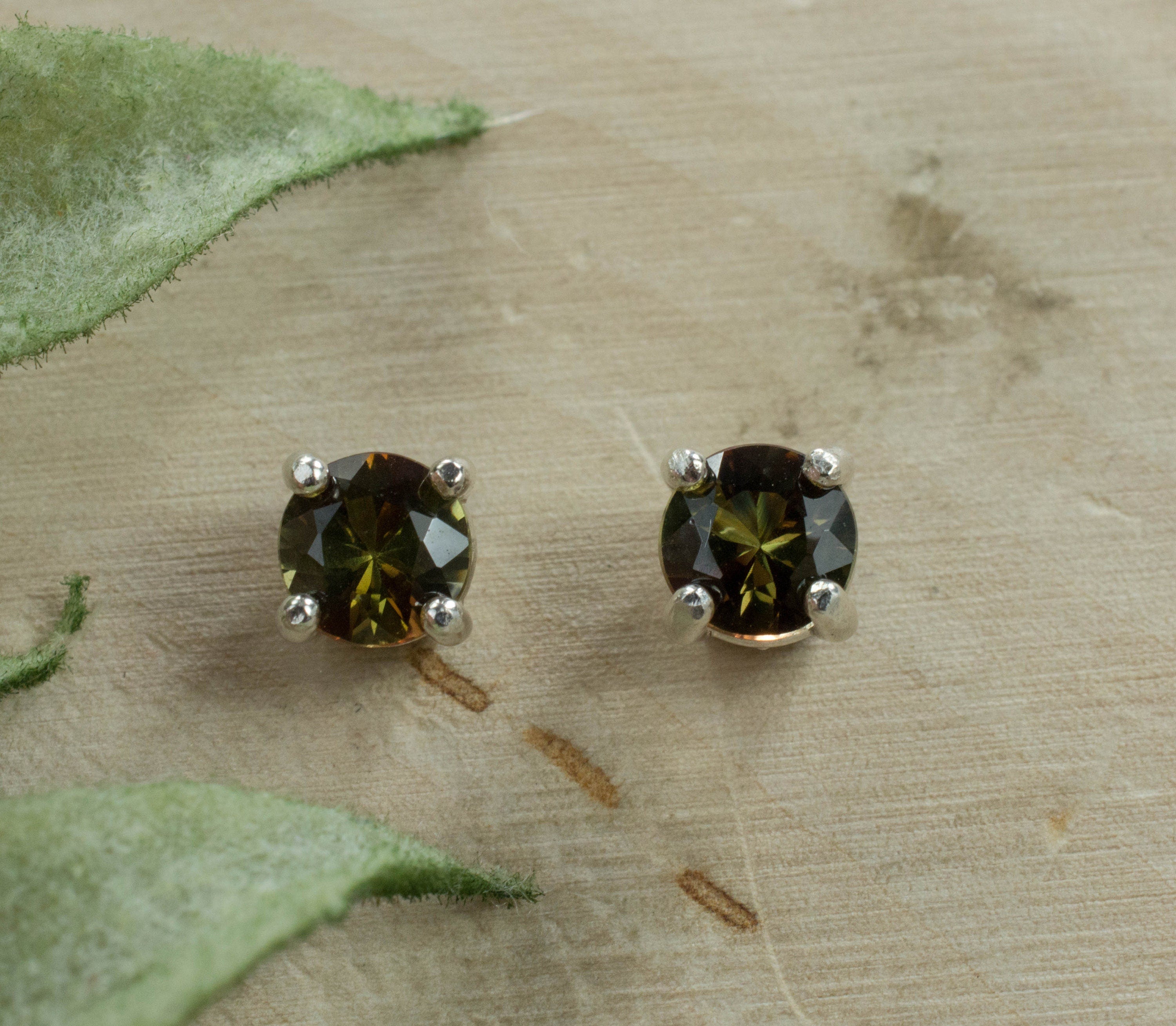 Andalusite Earrings; Natural Untreated Brazil Andalusite - Mark Oliver Gems