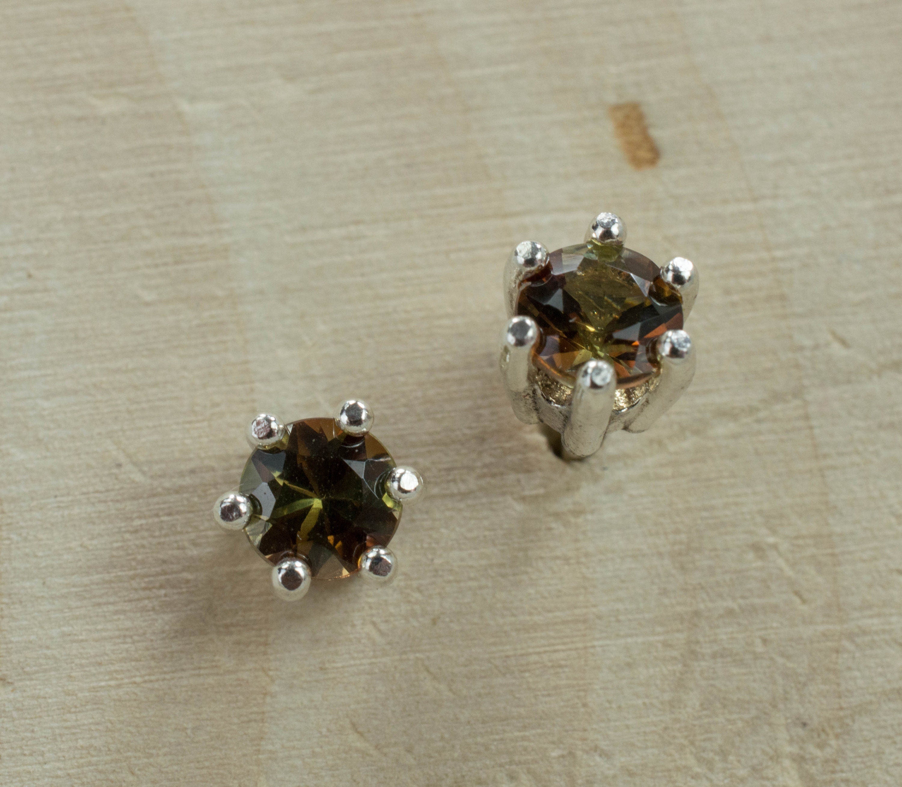 Andalusite Earrings; Genuine Untreated Brazil Andalusite - Mark Oliver Gems