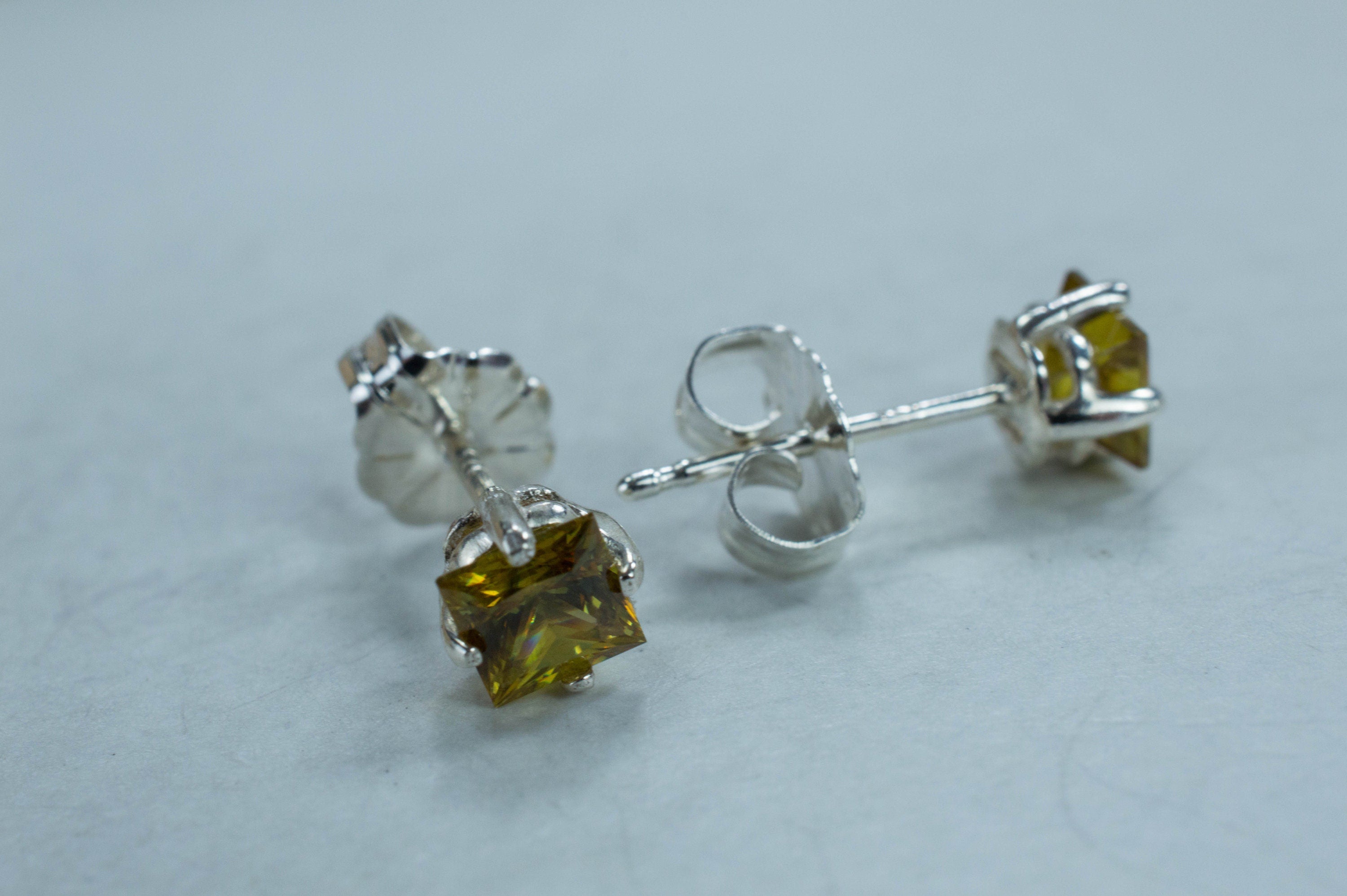 Sphene Earrings, Natural Untreated Pakistan Sphene; 0.860cts - Mark Oliver Gems