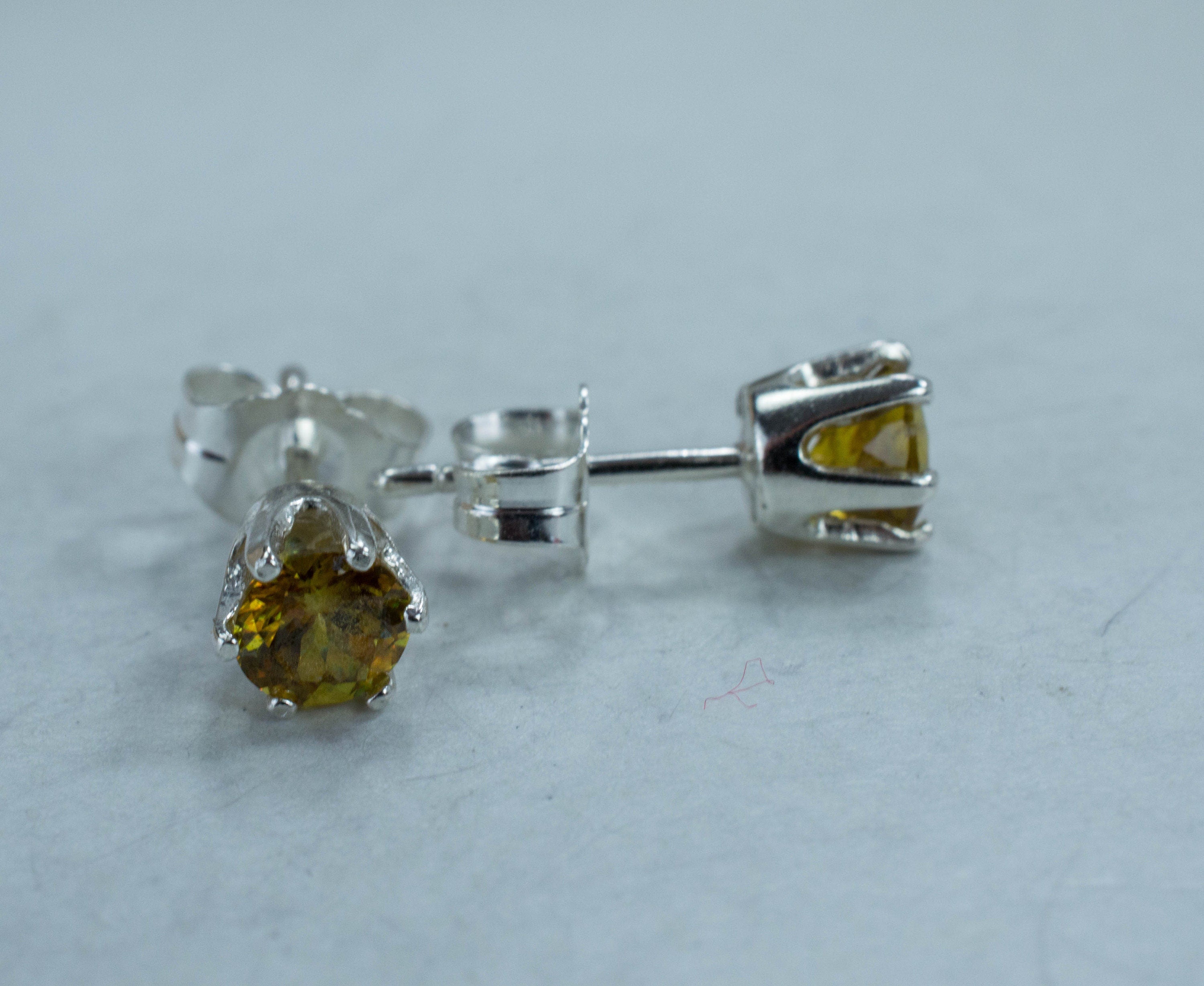 Sphene Earrings, Natural Untreated Pakistan Sphene; 0.625cts - Mark Oliver Gems