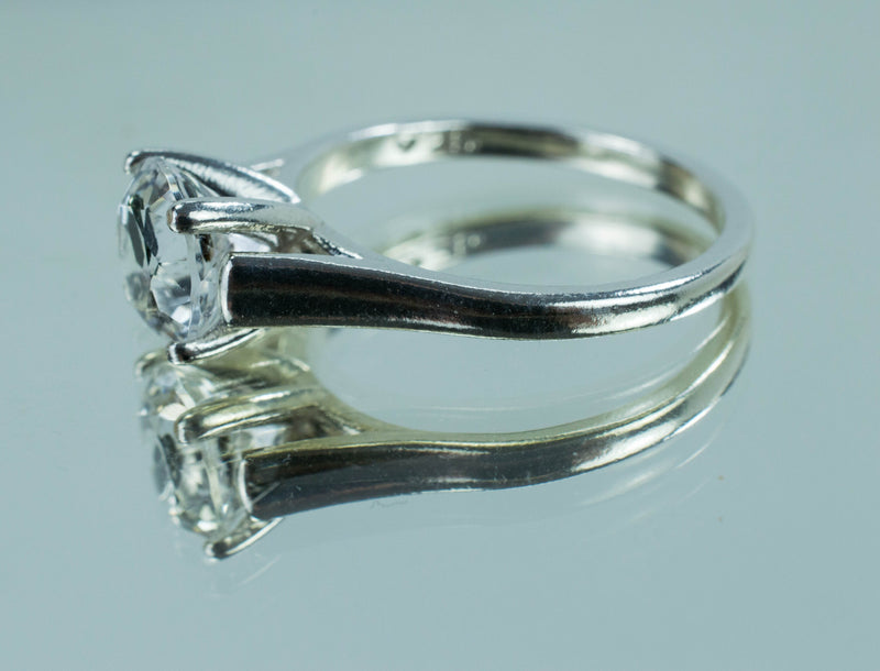 Chlorite Quartz Sterling Silver Ring; Genuine Untreated Tanzanian Quartz