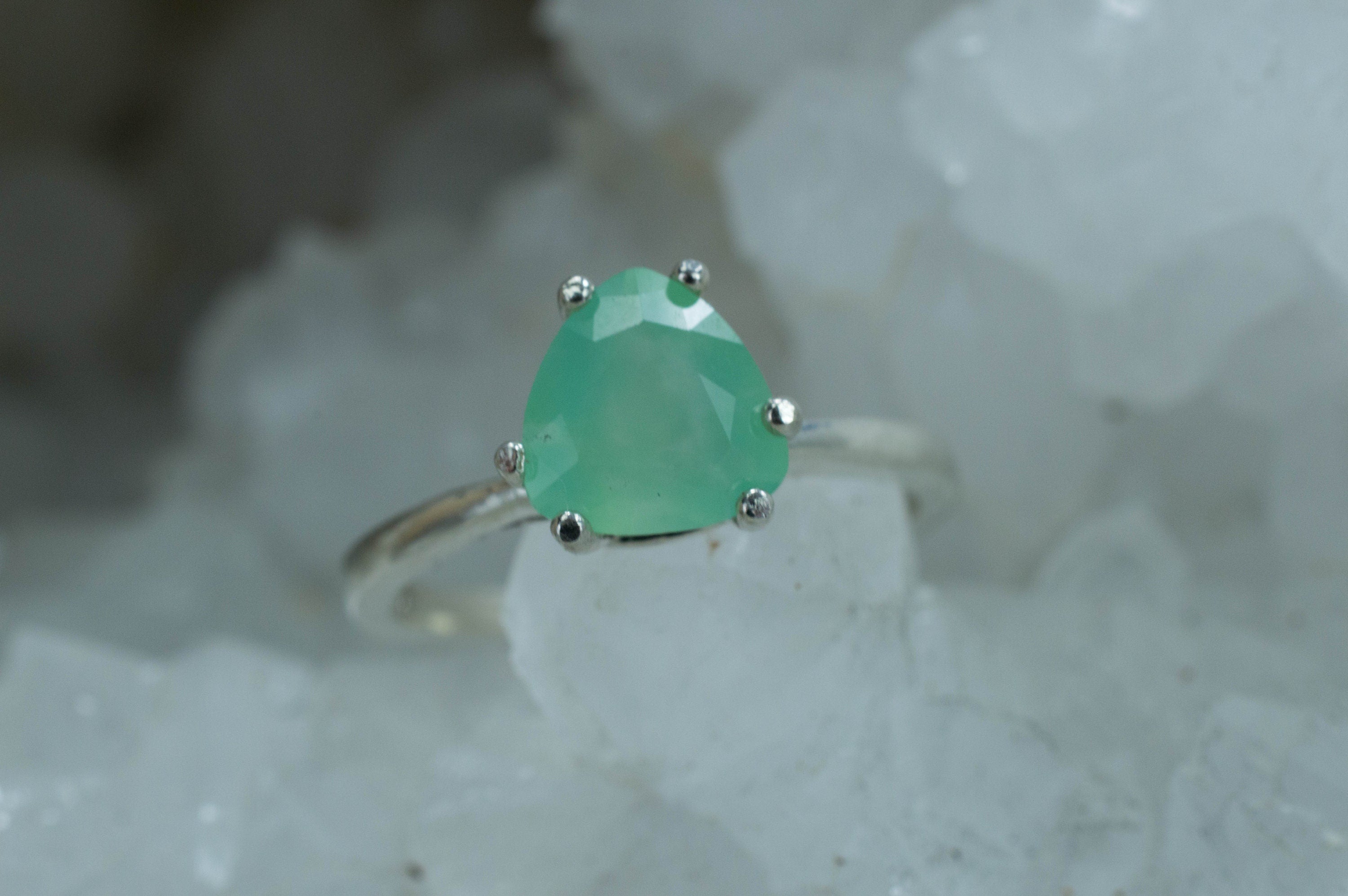 Chrysoprase Ring, Natural Untreated Australian Chrysoprase - Mark Oliver Gems