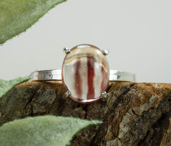 Oregon Sunstone Ring; Genuine Untreated USA Mined Bi-Color Sunstone