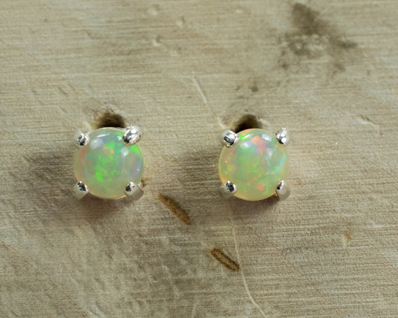 Welo Opal Earrings; Genuine Untreated Ethiopian Opals