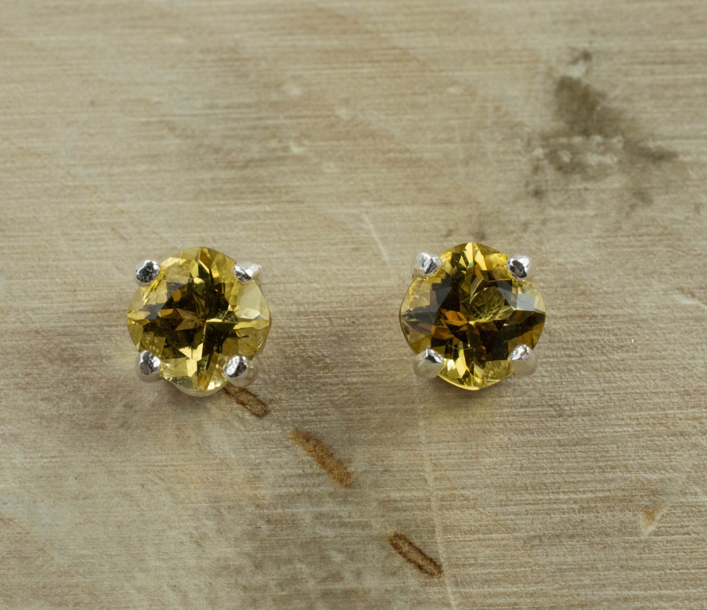 Heliodor Earrings, Genuine Madagascar Golden Beryl - Mark Oliver Gems