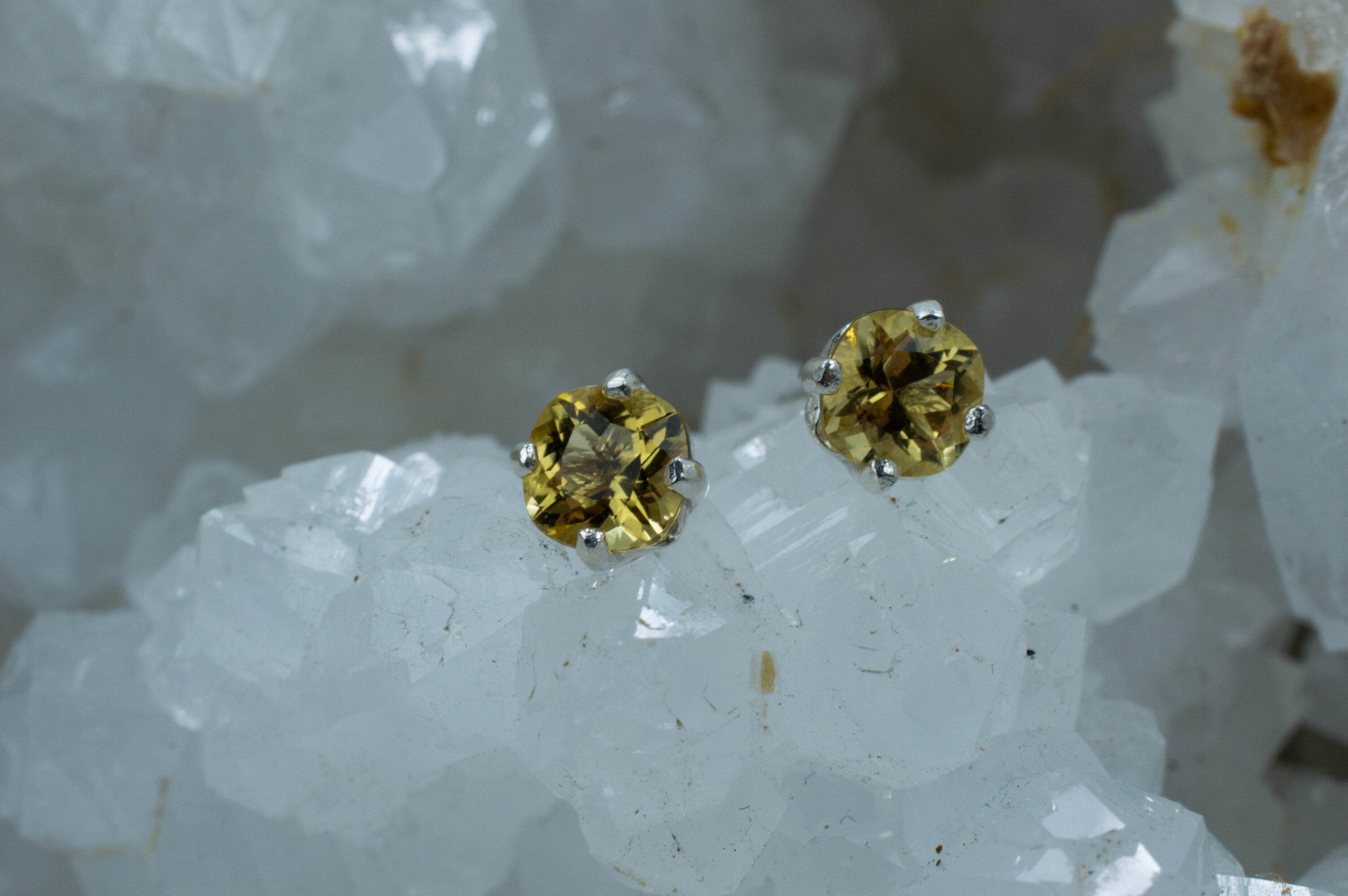 Heliodor Earrings, Genuine Madagascar Golden Beryl - Mark Oliver Gems