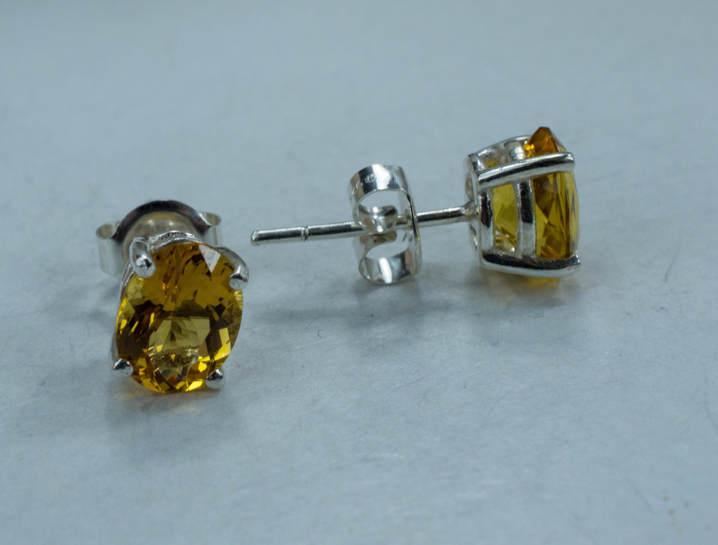 Heliodor Earrings, Natural Madagascan Mined Golden Beryl - Mark Oliver Gems