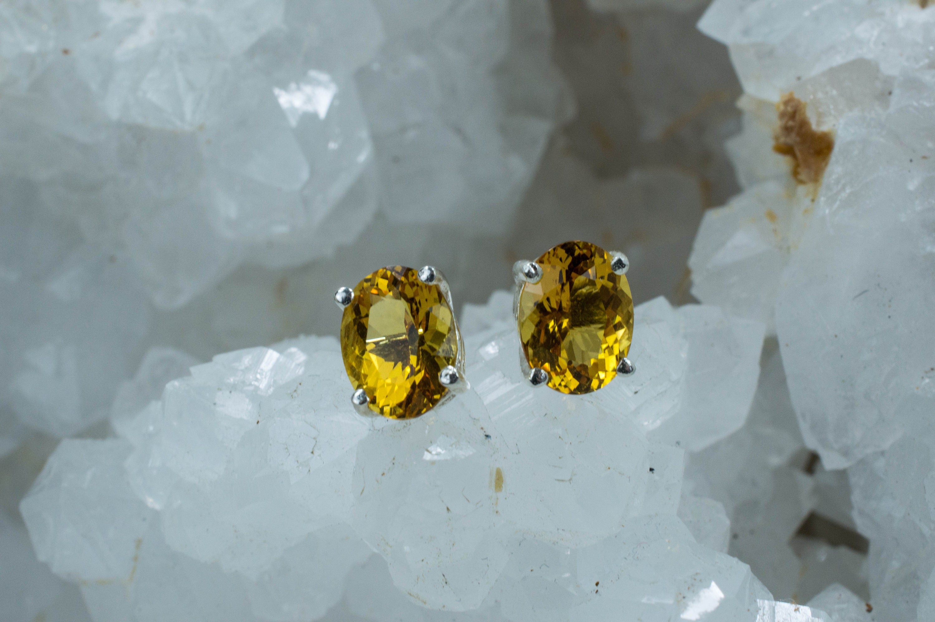 Heliodor Earrings, Natural Madagascan Mined Golden Beryl - Mark Oliver Gems