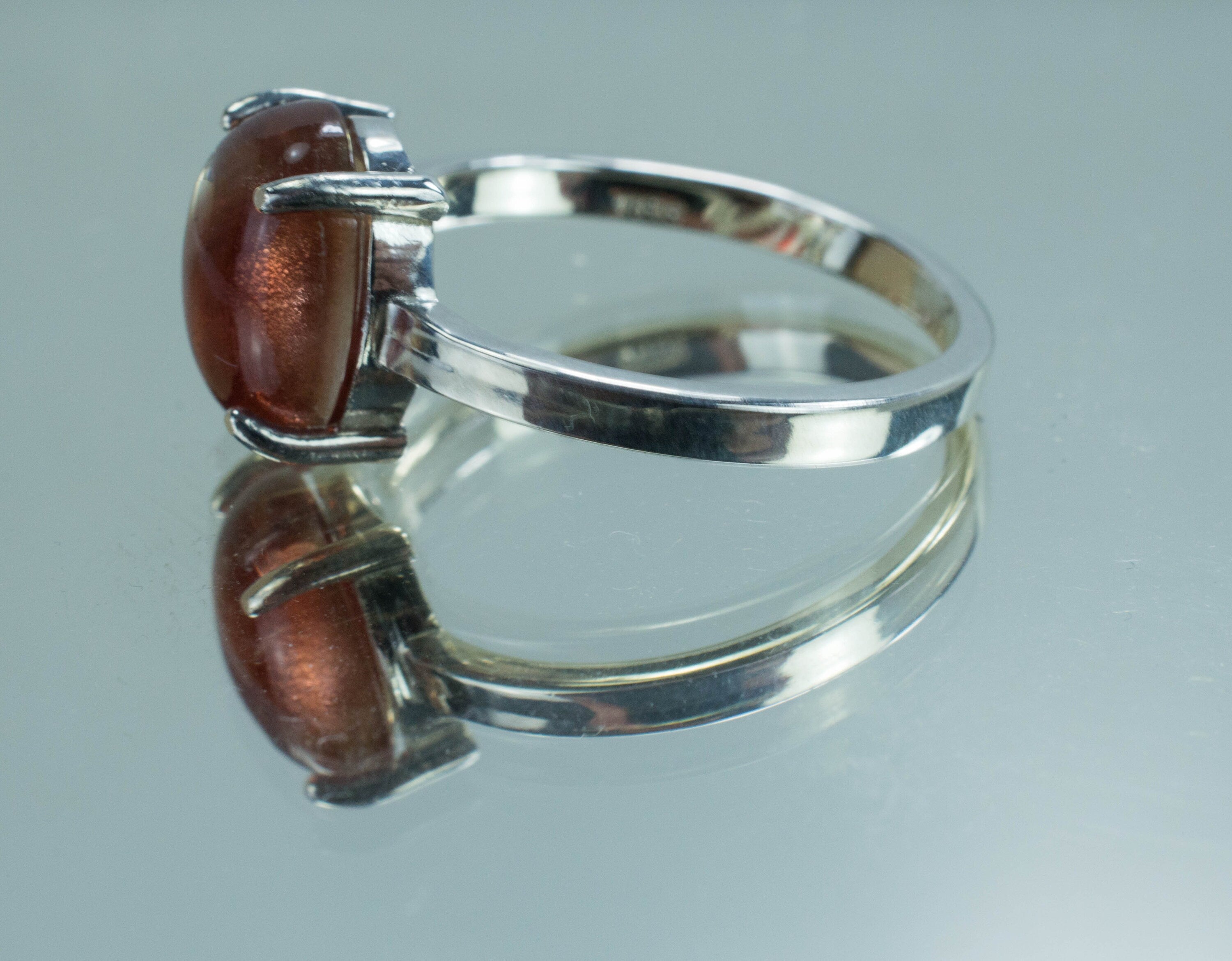 Oregon Sunstone Ring; Genuine Untreated USA Mined Bi-Color Sunstone - Mark Oliver Gems