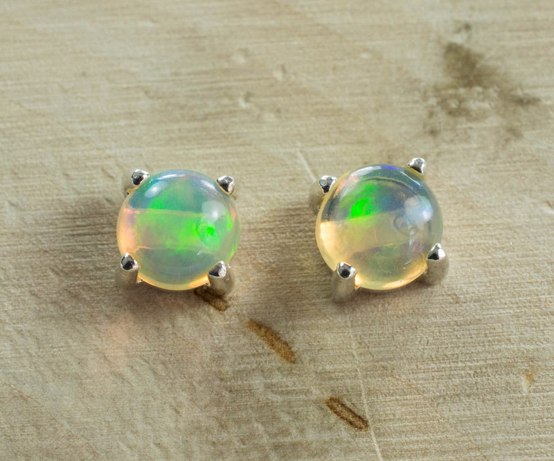 Opal Earrings; Genuine Untreated Ethiopian Opals