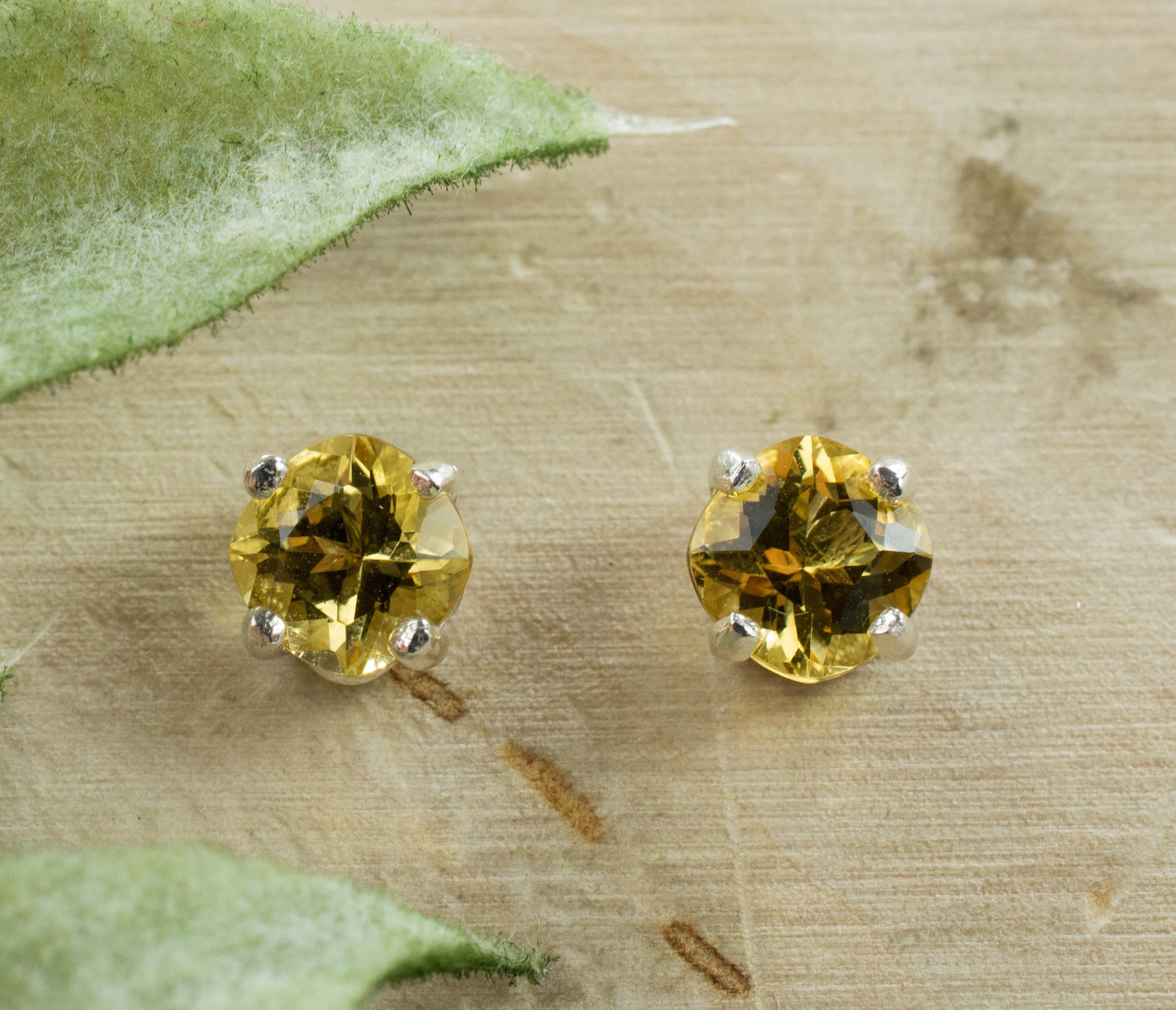 Heliodor Earrings, Genuine Madagascar Golden Beryl - Mark Oliver Gems