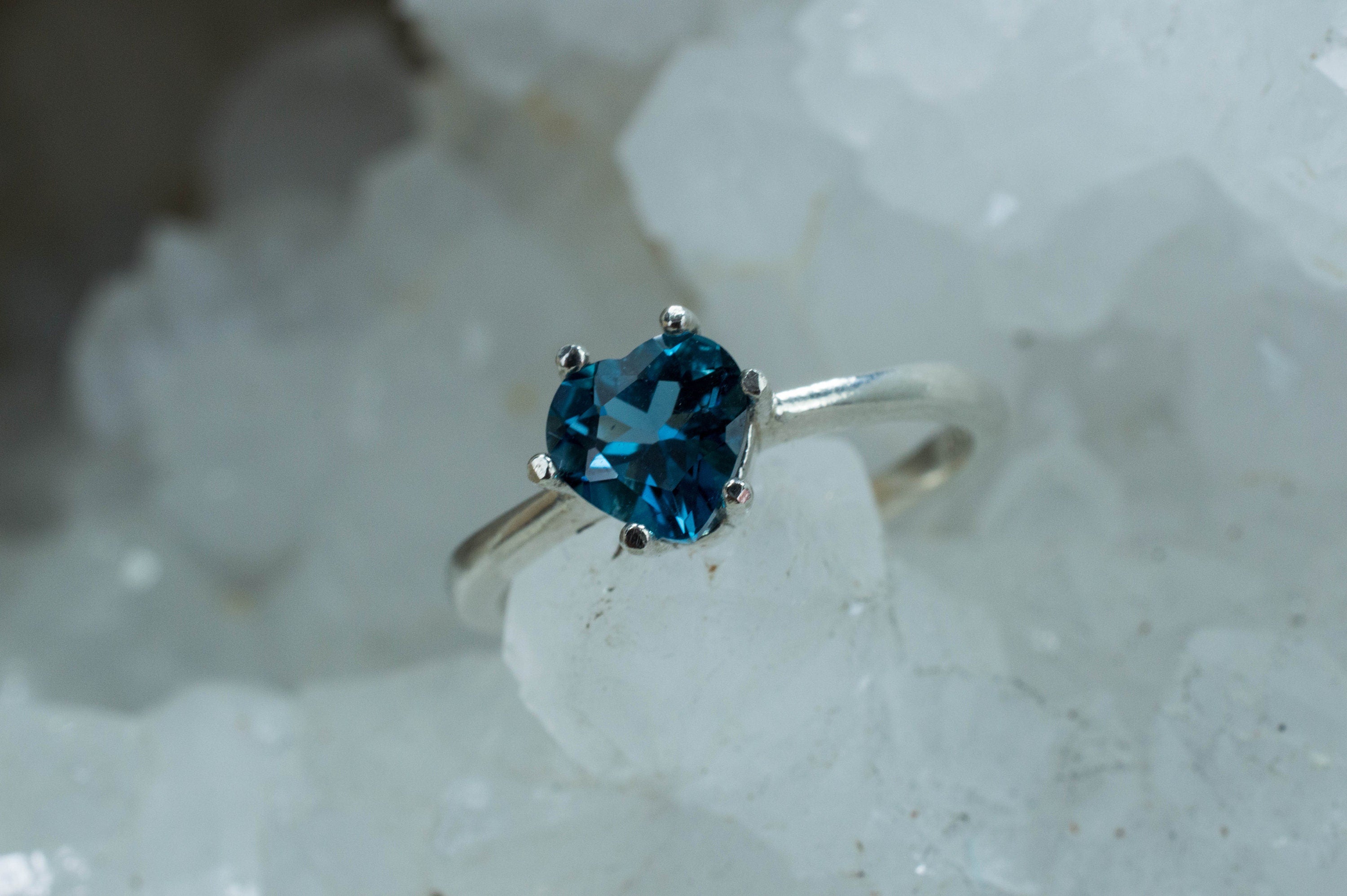 London Blue Topaz Ring, Genuine Brazilian Topaz - Mark Oliver Gems