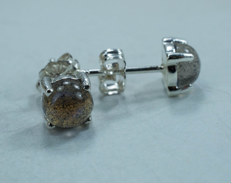 Labradorite Earrings; Natural Untreated Madagascar Mined Labradorite