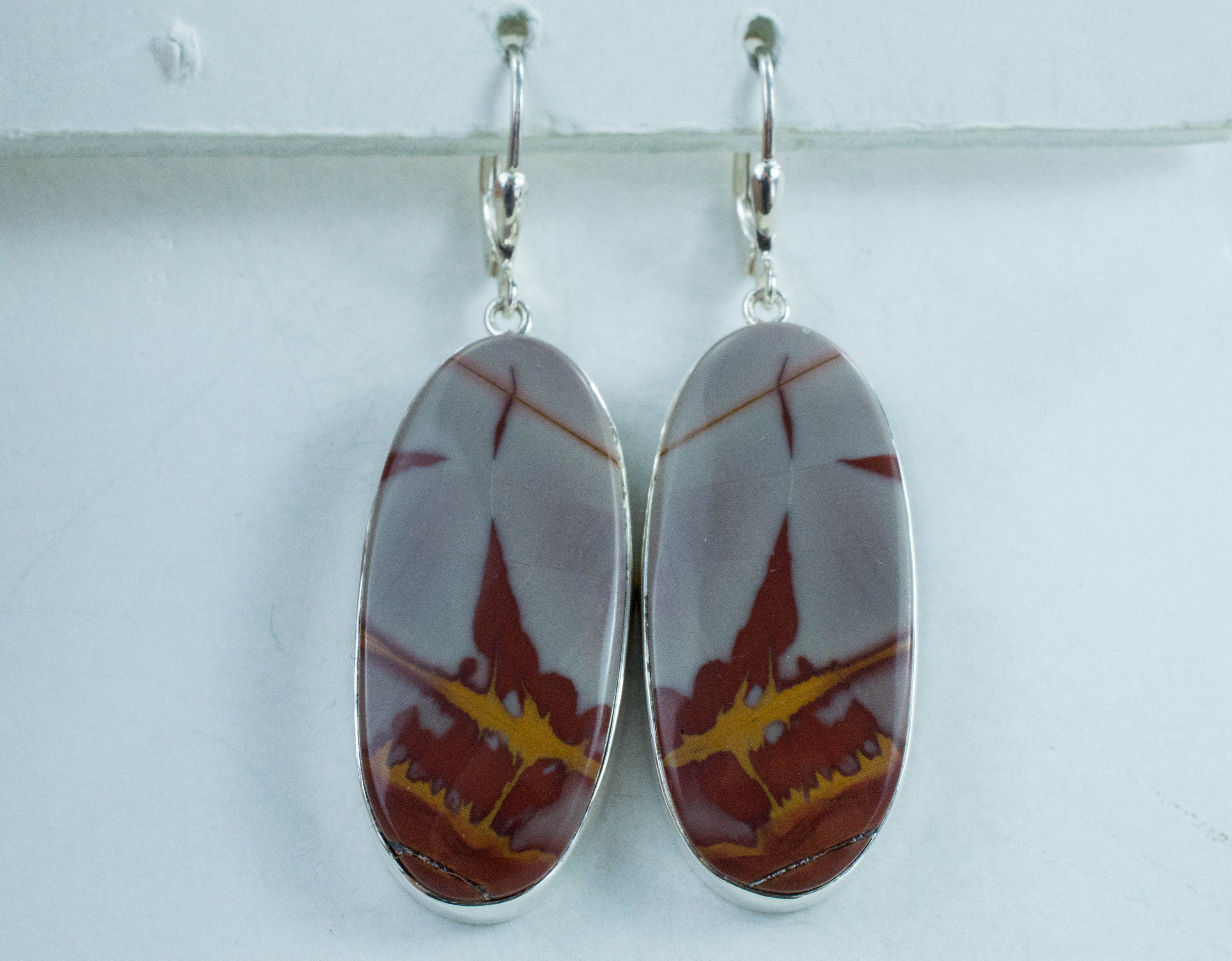 Noreena Jasper Earrings; Genuine Untreated Australian Jasper - Mark Oliver Gems