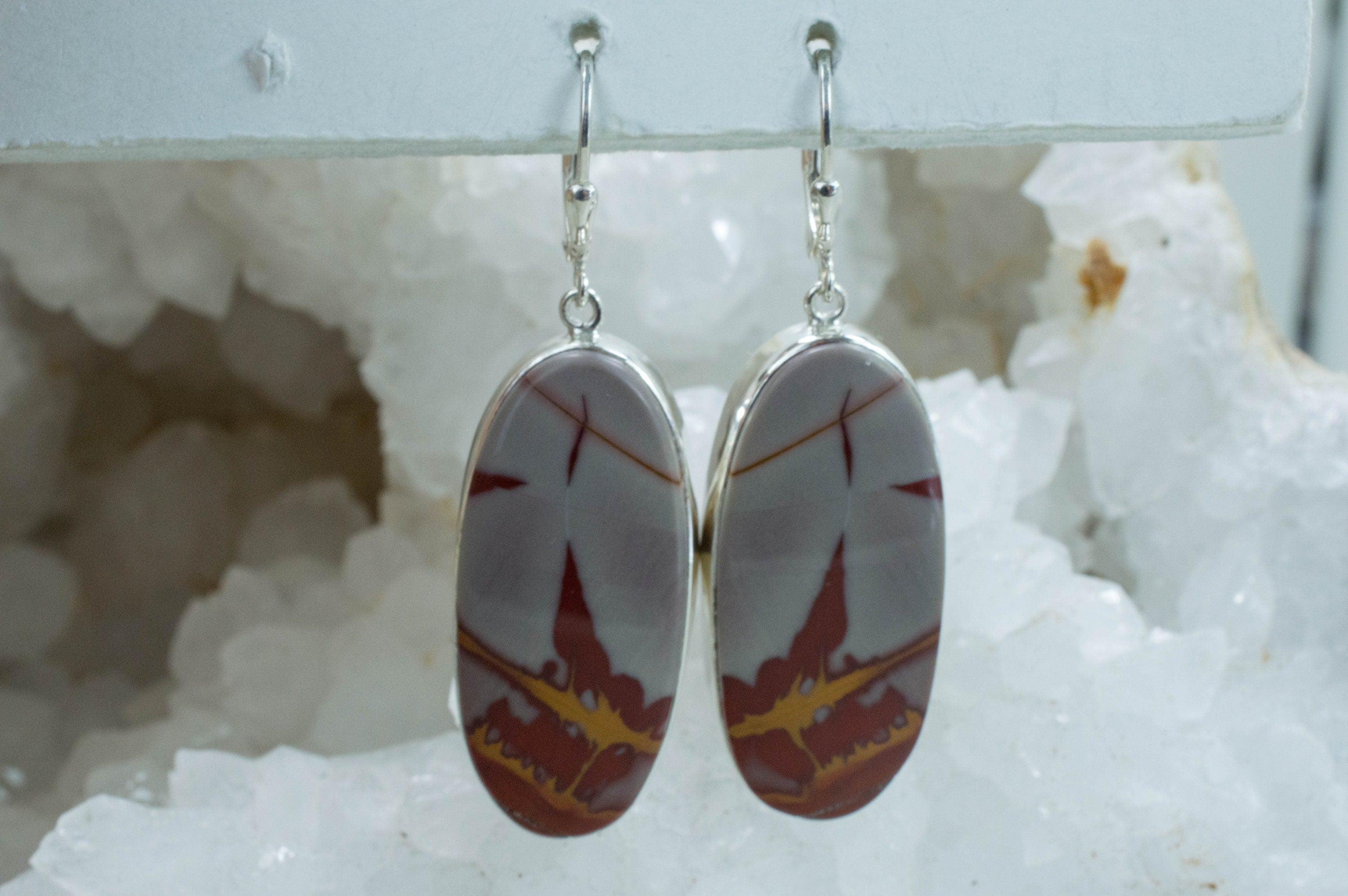 Noreena Jasper Earrings; Genuine Untreated Australian Jasper - Mark Oliver Gems