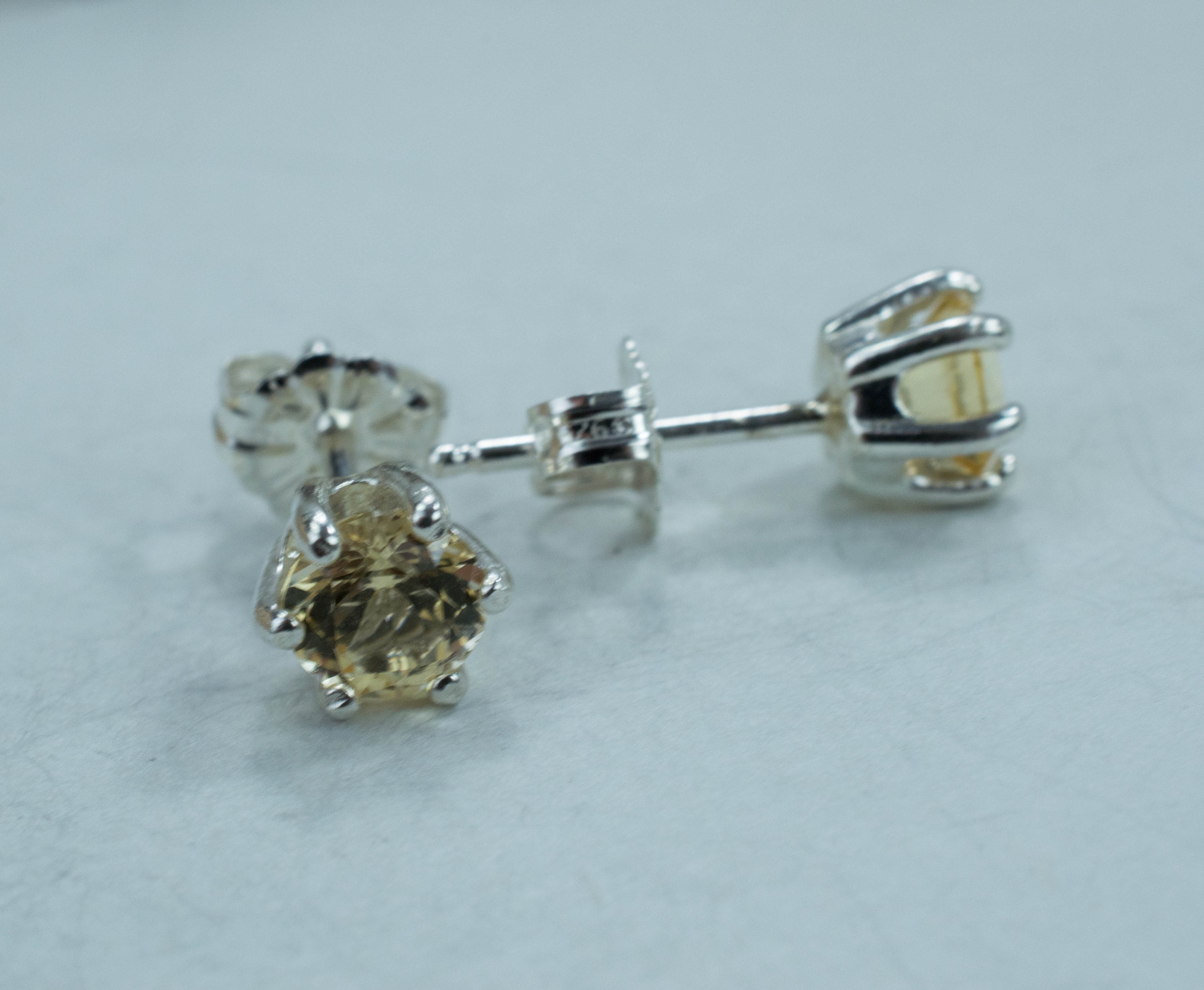 Imperial Topaz Earrings; Genuine Untreated Brazil Mined Topaz - Mark Oliver Gems